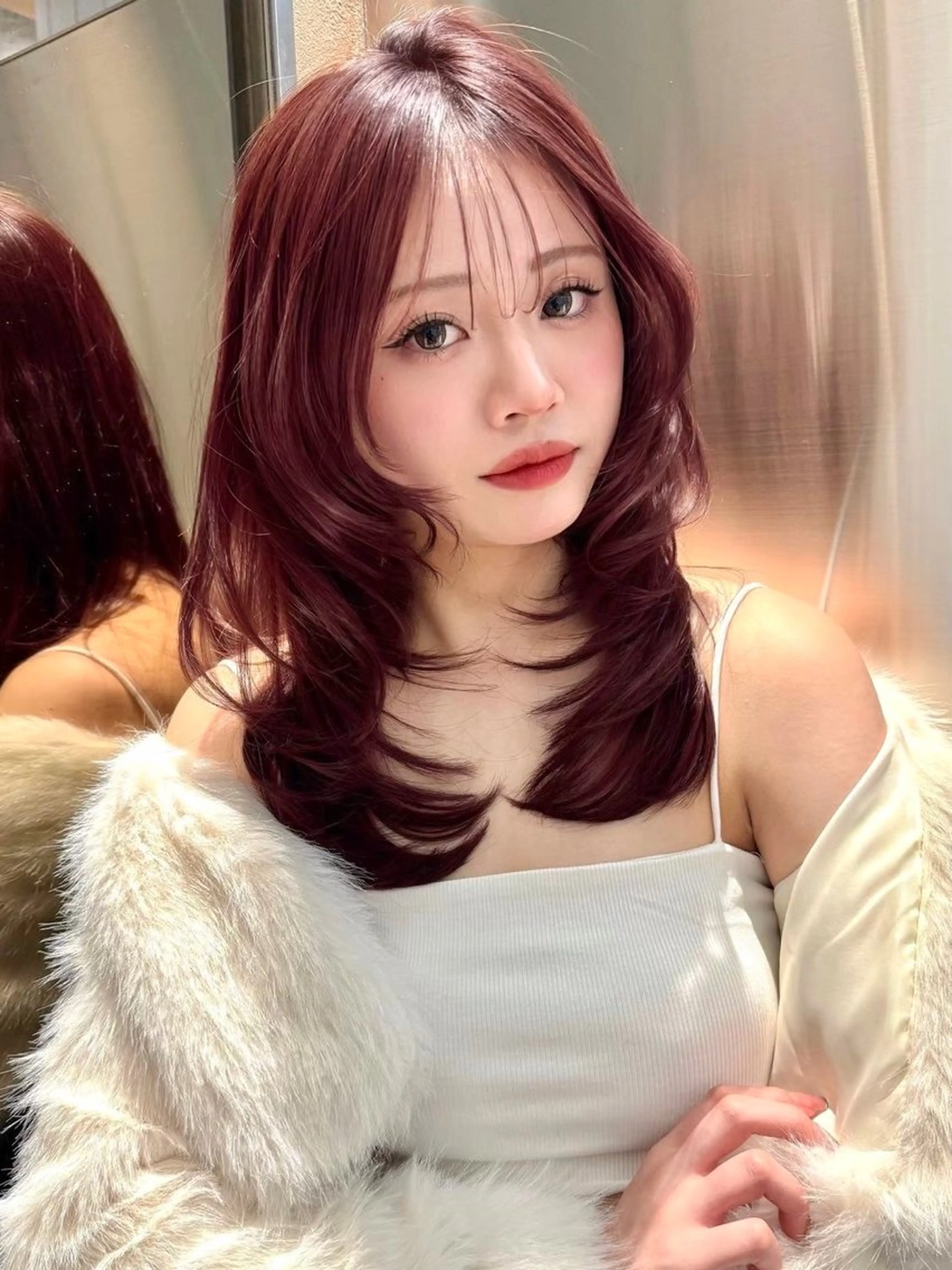 【❗️迷ったらこちら❗️】【4月限定🌸】【似合わせカット＋高発色フルカラー🌈＋ 1ステップ艶感トリートメント🫧】の写真