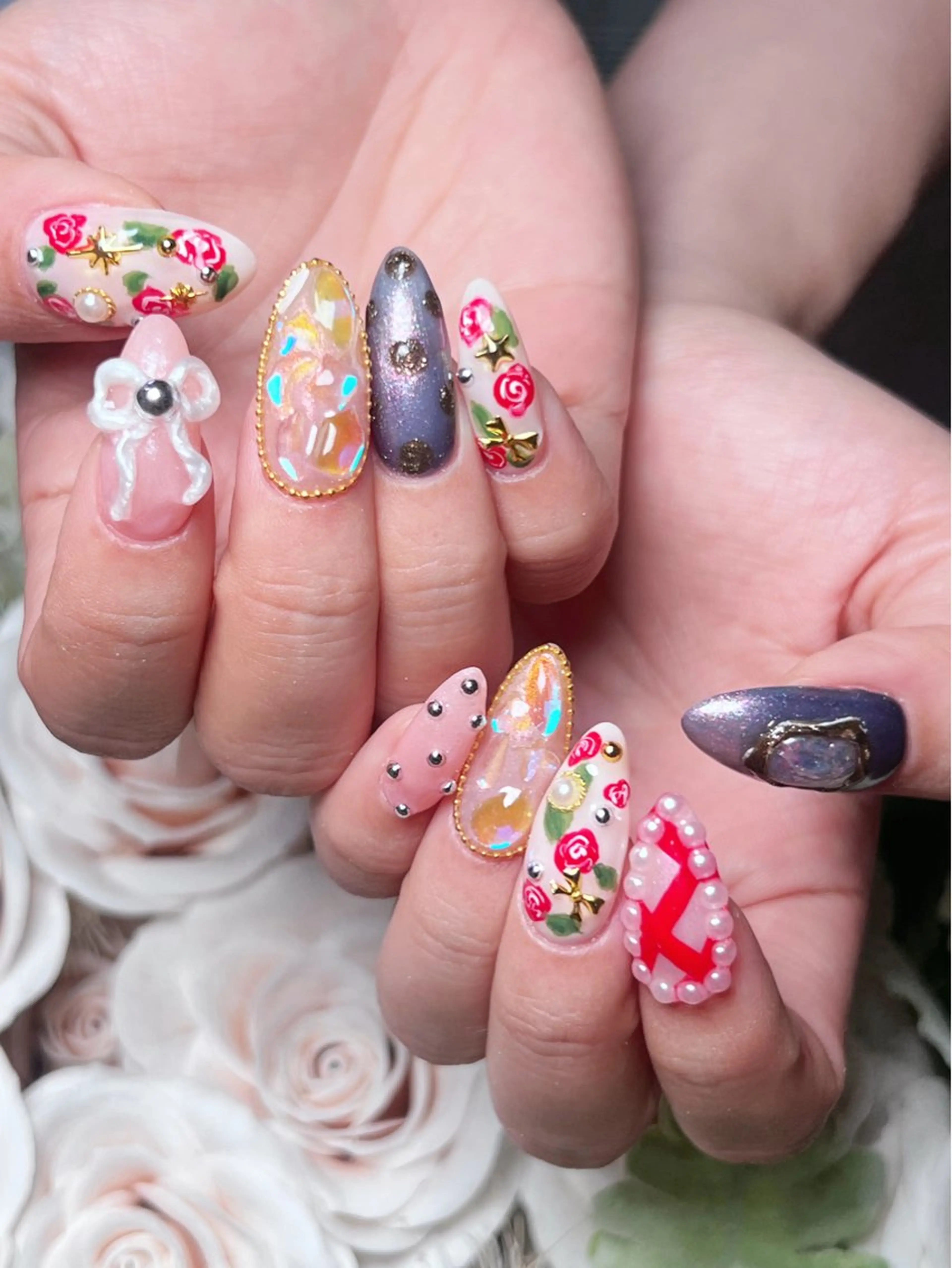 ネイル ロングネイル マグネットネイル 持ち込み ワンカラーネイル スカルプネイル ハンドネイル Painty nailのネイルデザイン