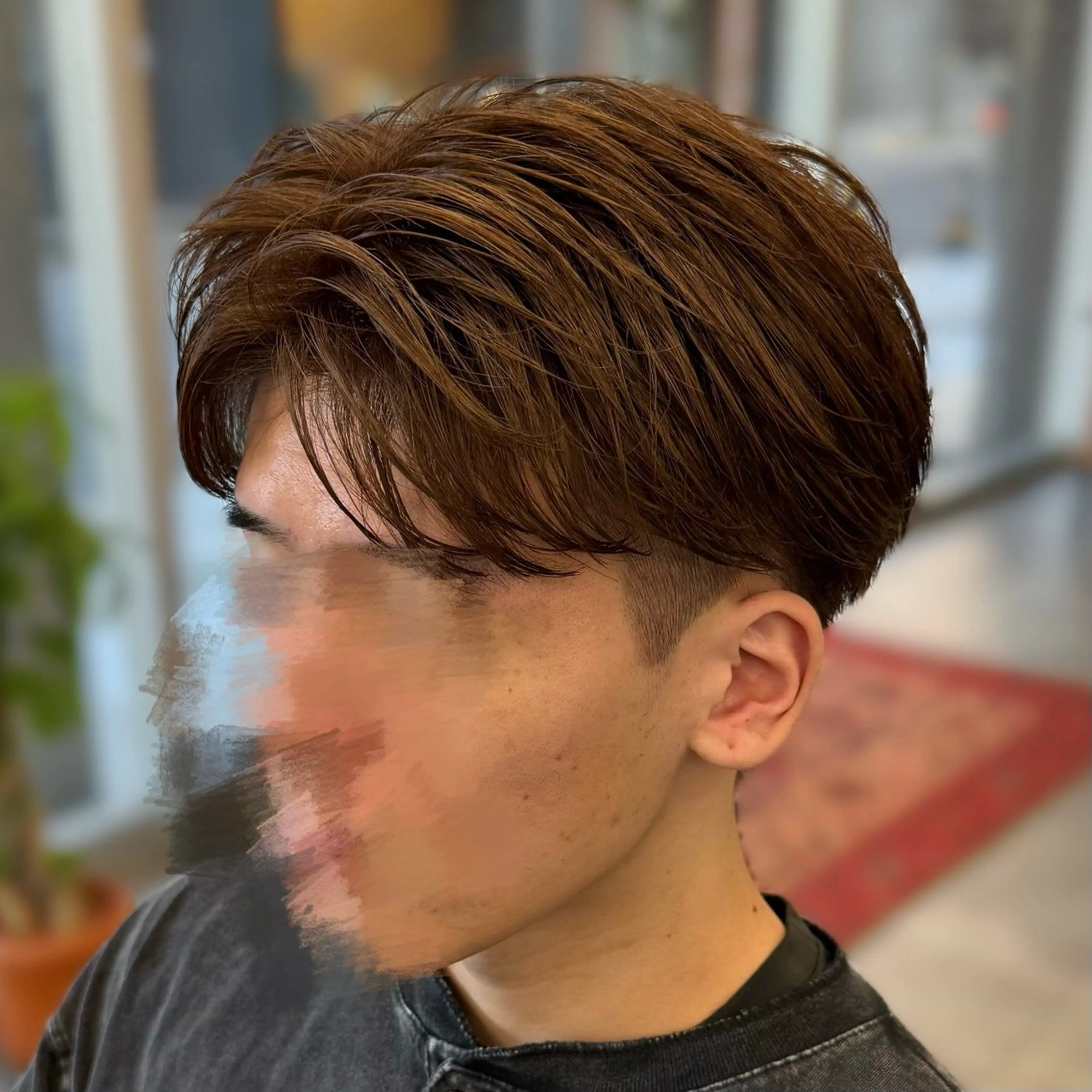 カラー メンズ ベージュカラー ブラウンカラー カット ヘアカラー  楓🍁COQU ✂︎men's限定のヘアスタイル