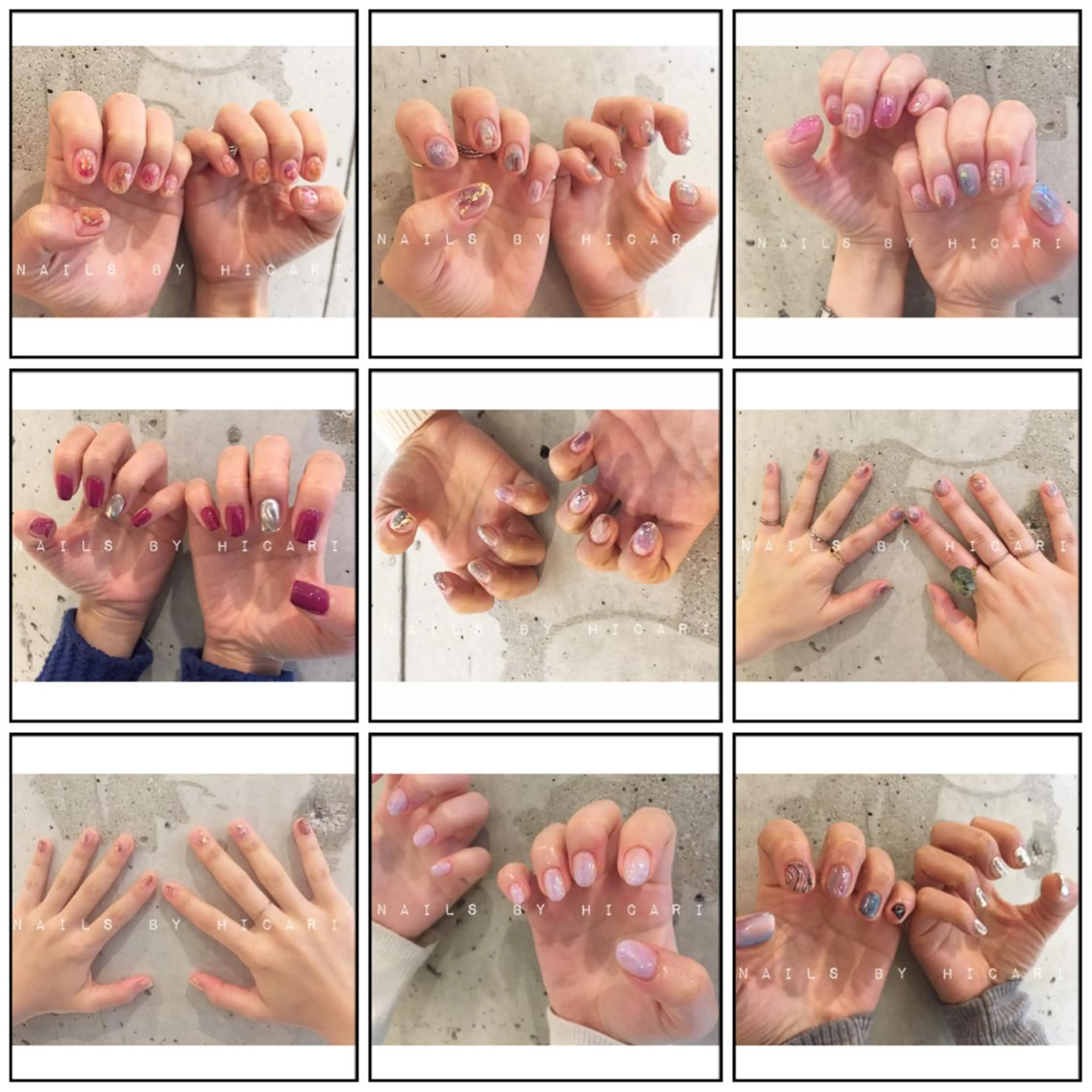 カラー ネイル マツエク・マツパ ジェルネイル ニュアンスネイル パラジェル illum hicariのネイルデザイン