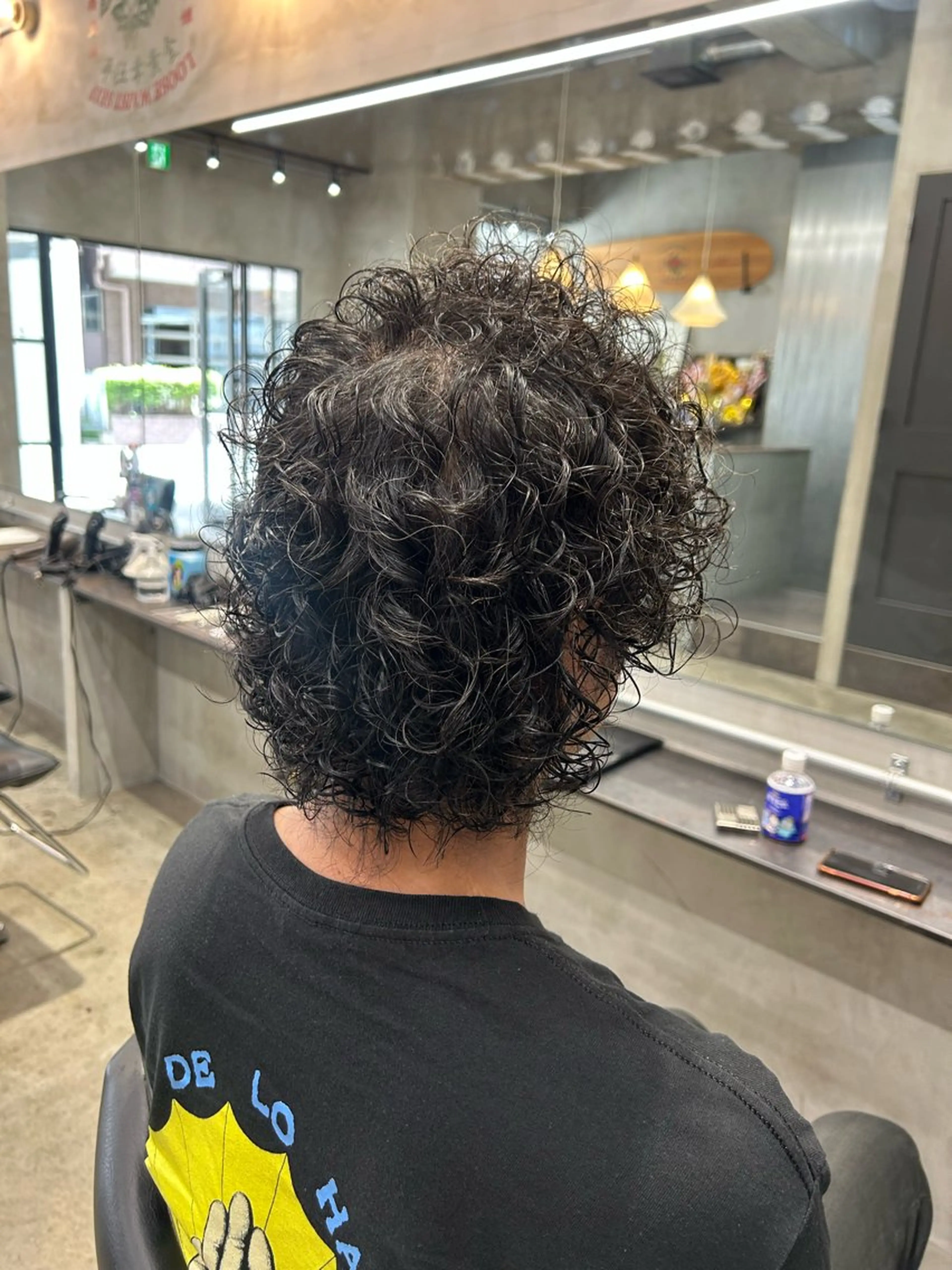セミロング メンズ カット パーマ 【明大前フェード/ メンズパーマ/岳】のヘアスタイル