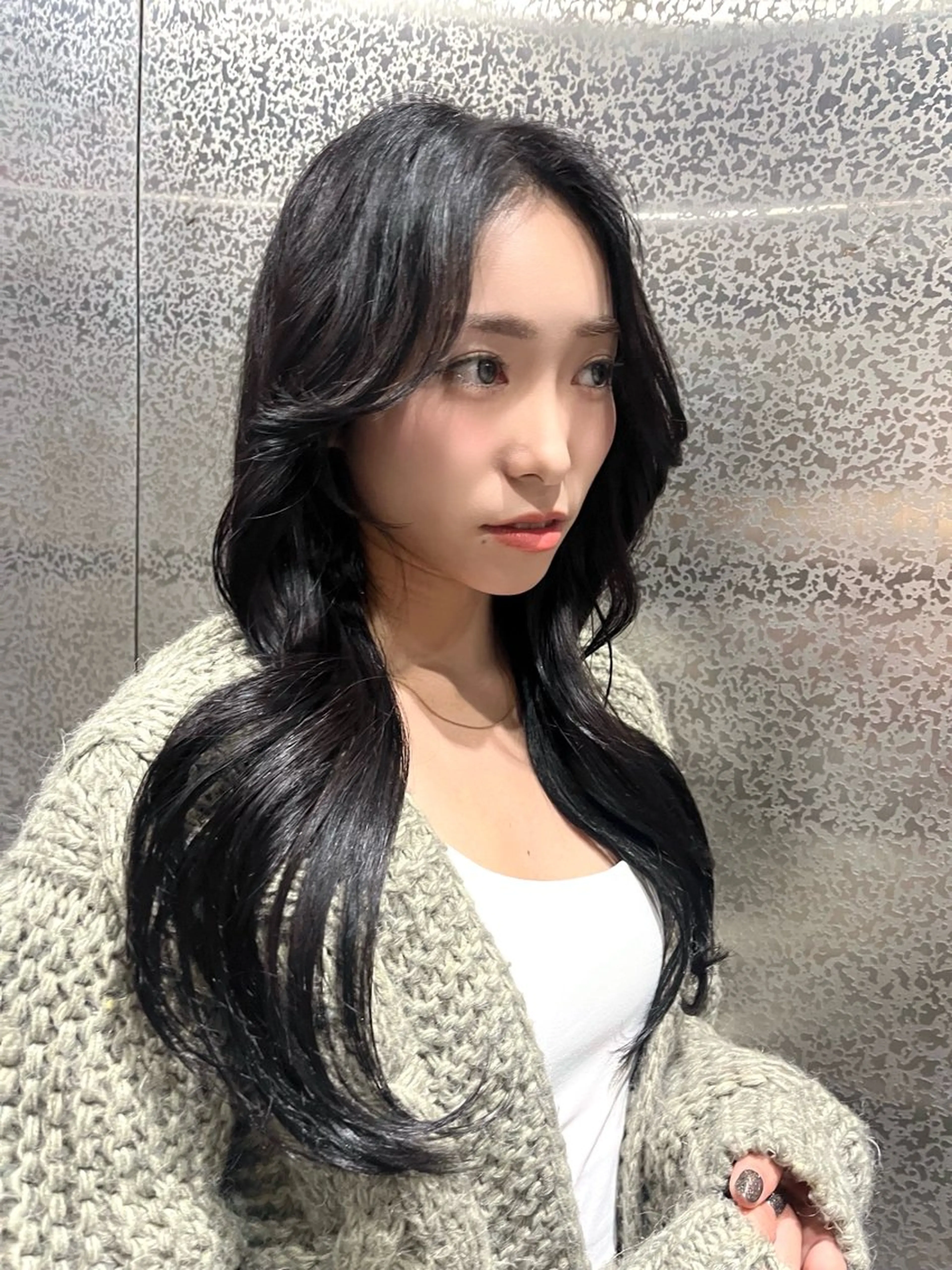 セミロング カラー カット Lita所属・尾崎隼大 レイヤー/韓国ヘアのヘアスタイル