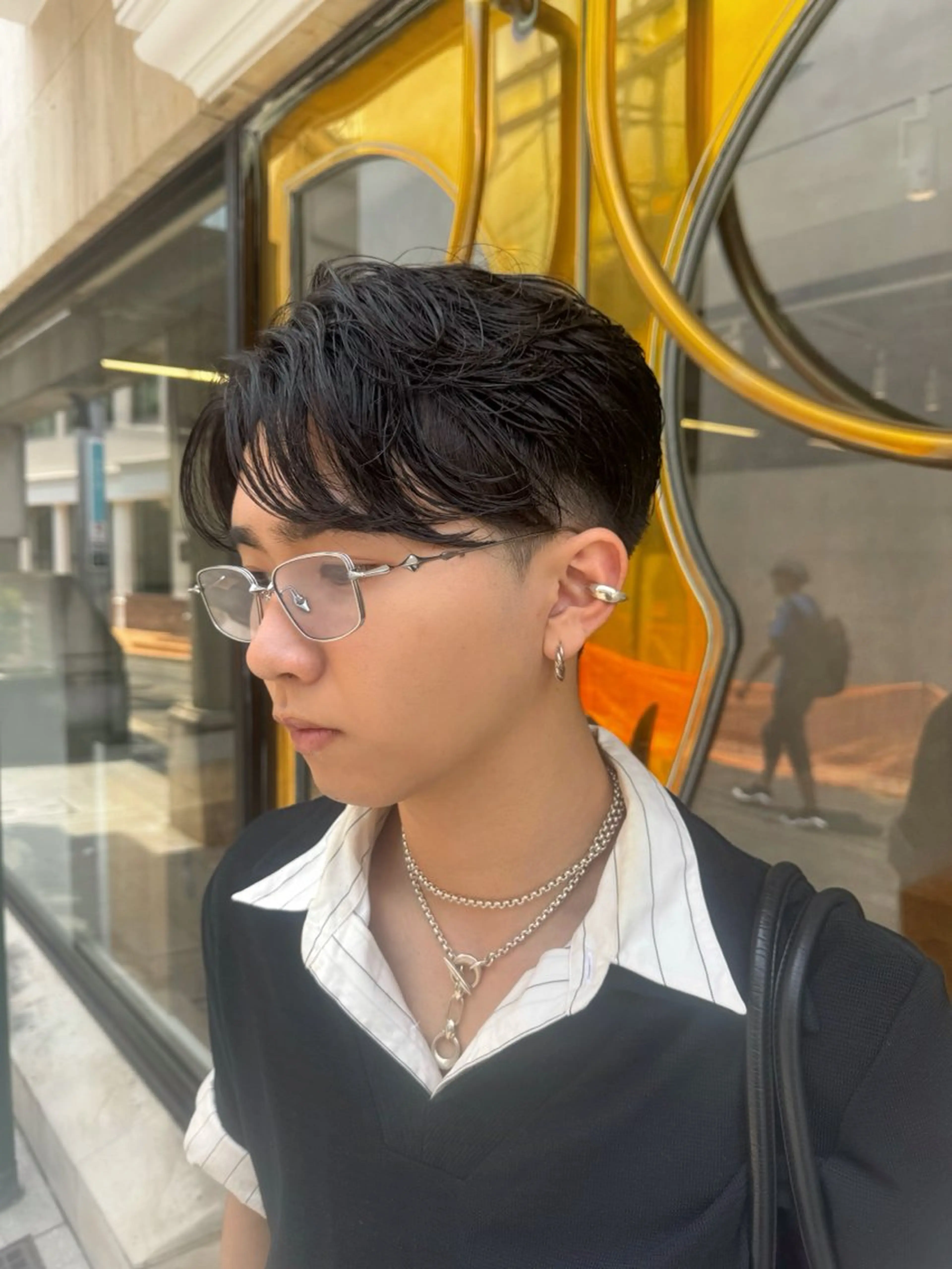 ミディアム パーマ メンズ カット 縮毛矯正 トリートメント ヘアセット メンズ特化🟡個室 口コミ高評価🟡三澤のヘアスタイル