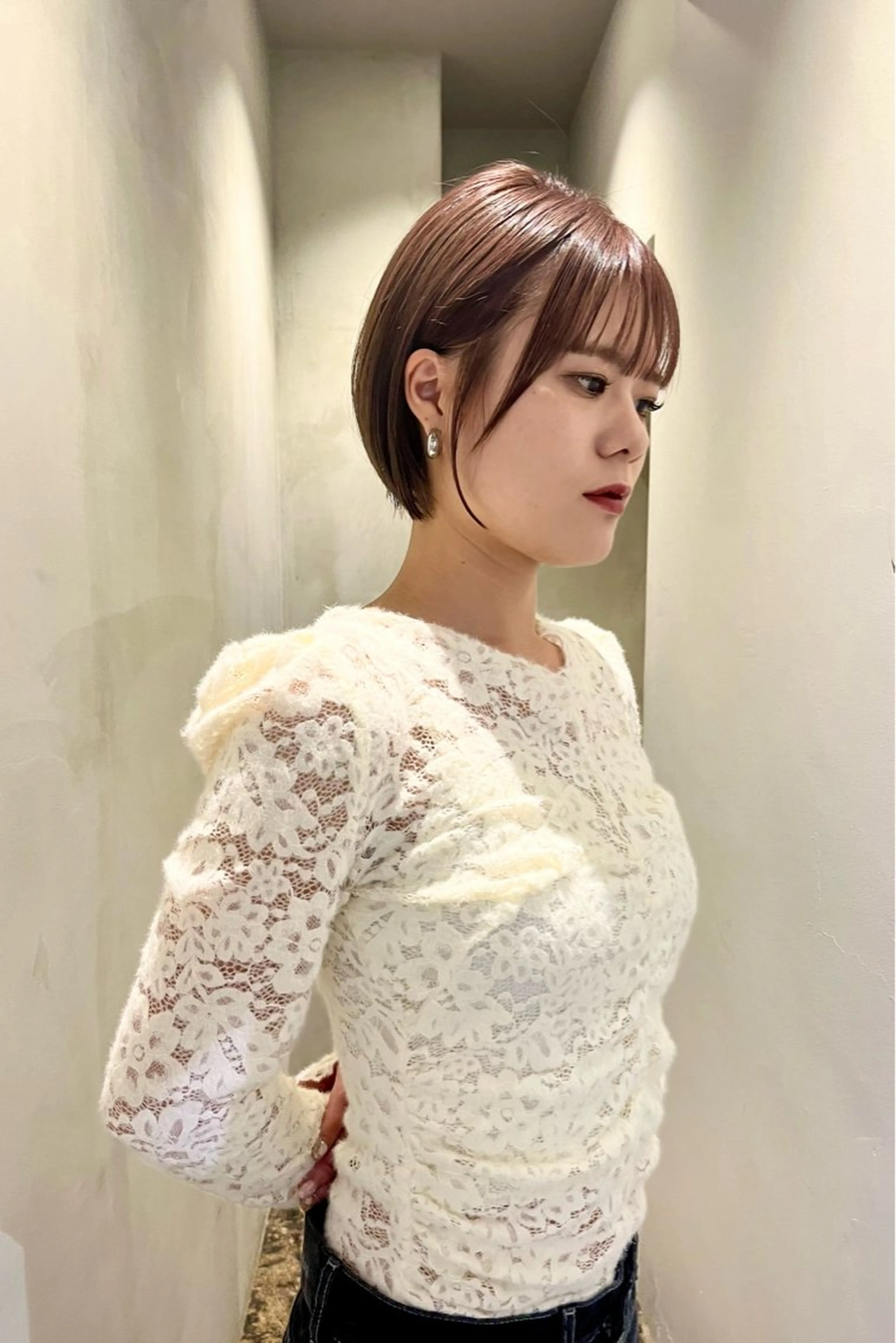 ショート カラー ロエ平尾山荘所属・平尾/高宮/艶カラー /ハイライト/綜一郎のヘアスタイル