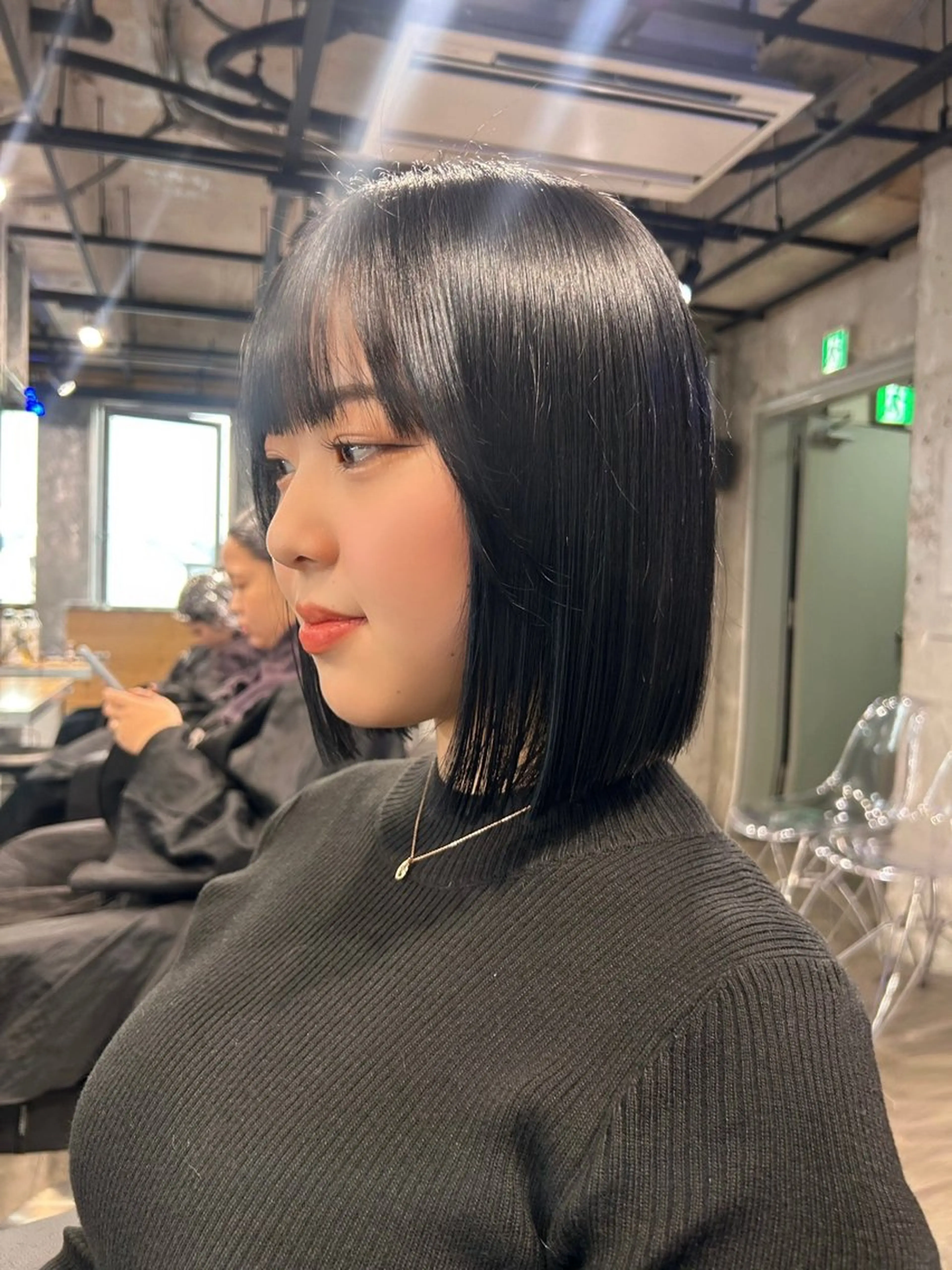 ミディアム カラー 切りっぱなしボブ ボブ 韓国風ヘア カット ヘアカラー トリートメント ヘアセット 【縮毛矯正ブリーチ】 MANATO🌈のヘアスタイル