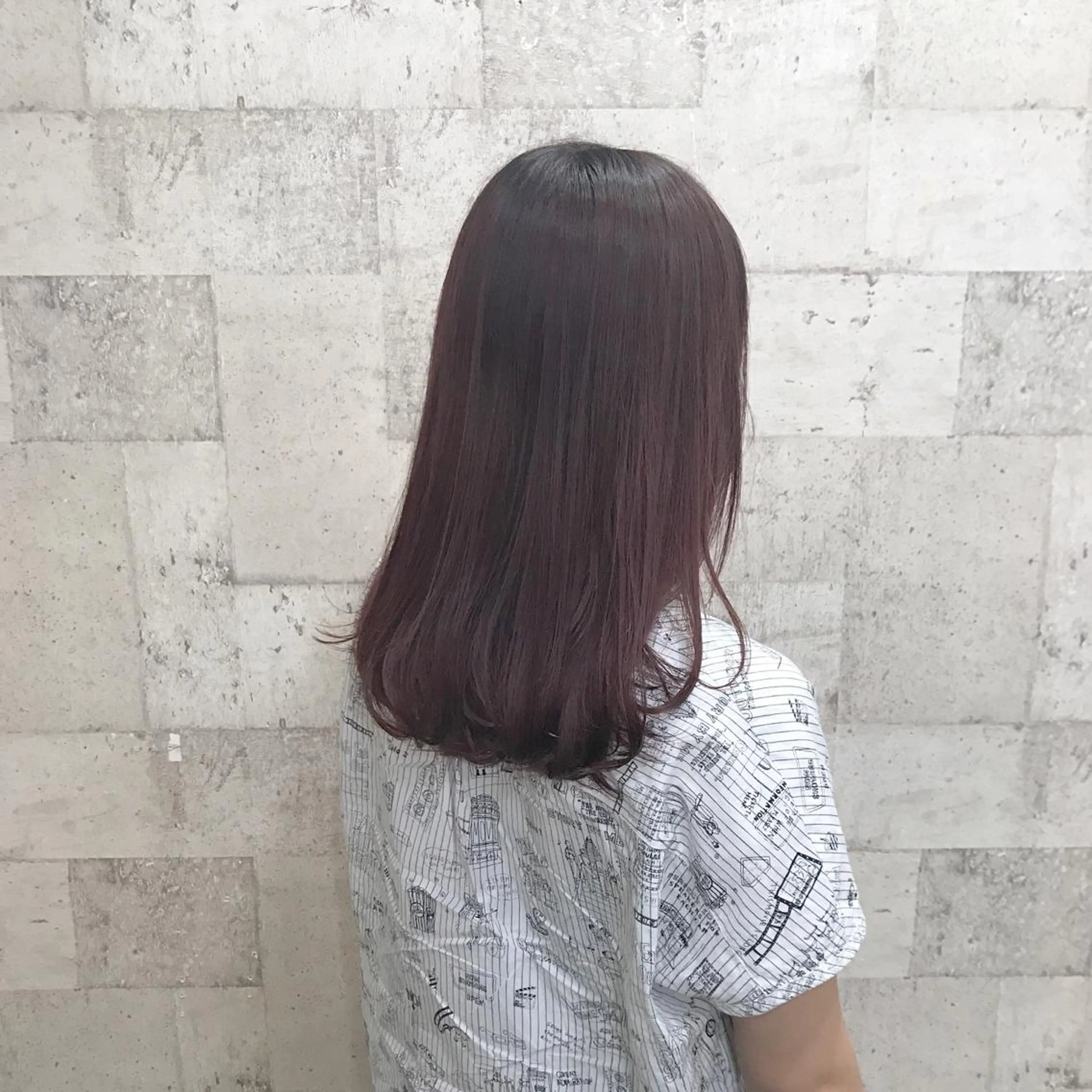 ミディアム カラー ダブルカラー ピンクカラー インナーカラー/天神 ブリーチ/吉田のヘアスタイル