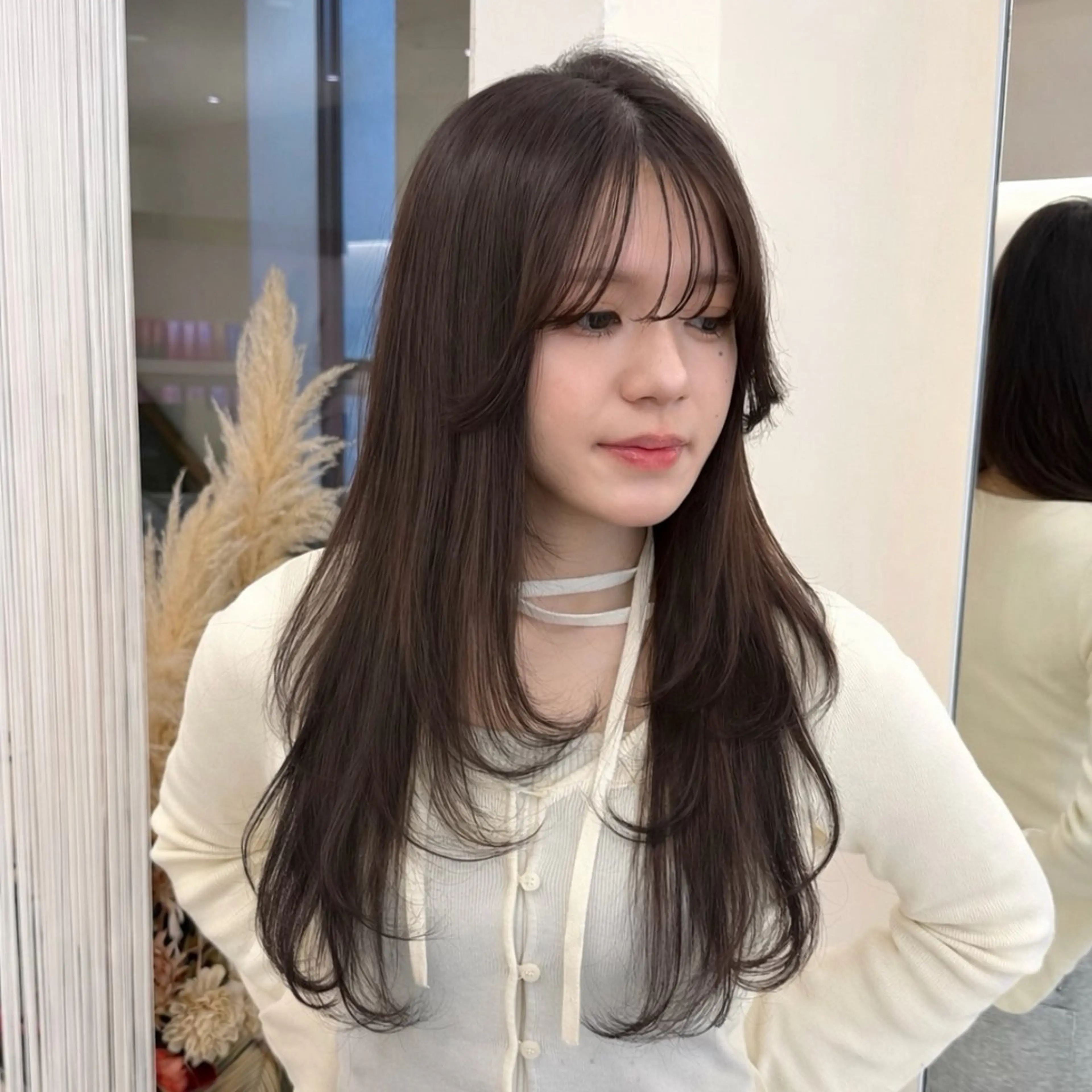 ロング カラー カット ヘアカラー ParveMix 🩶🫧入江 香名のヘアスタイル
