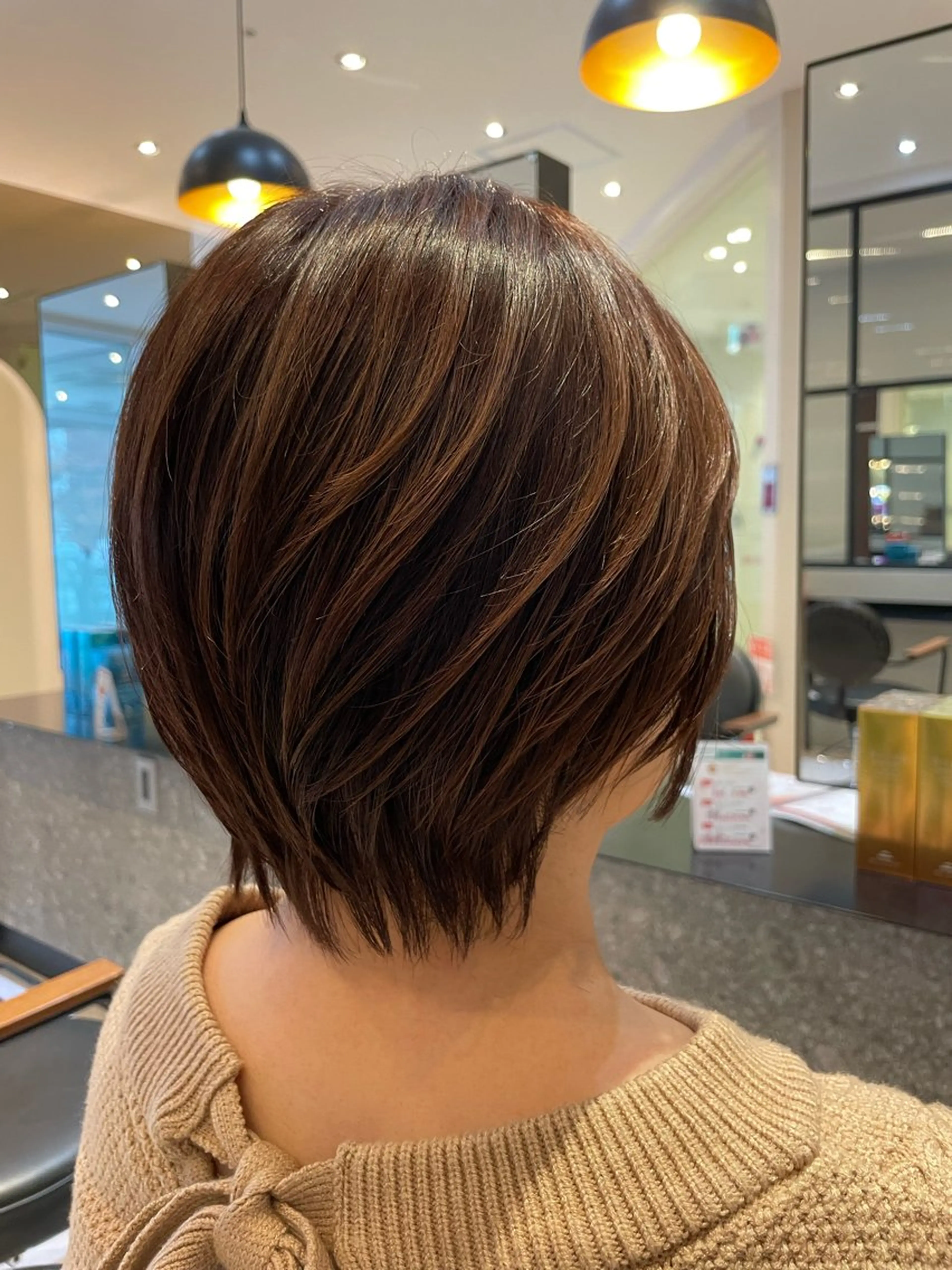 ショート カラー オリーブカラー🫒/ ハッシュカット/みゆのヘアスタイル