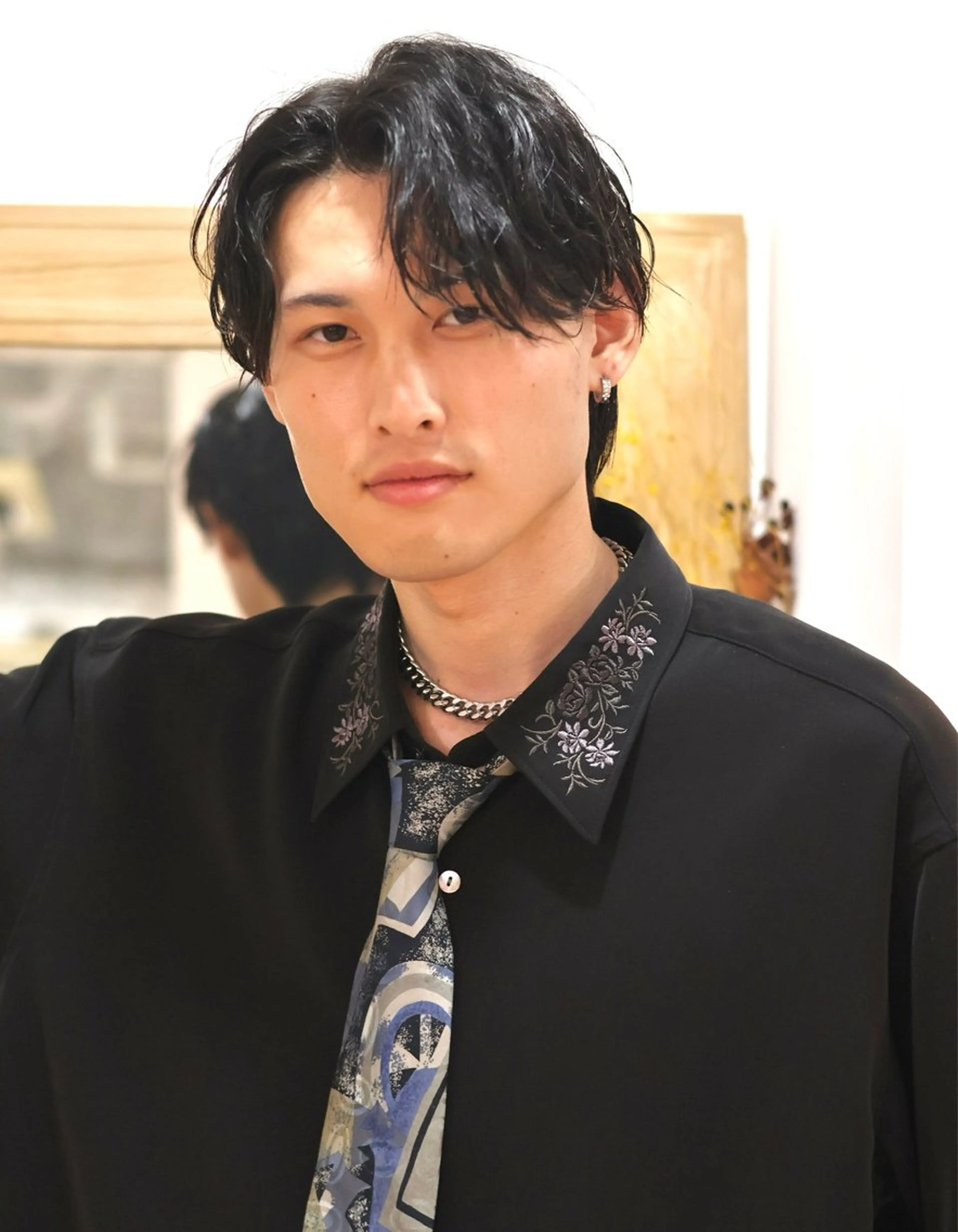 パーマ メンズ センターパート メンズパーマ スパイラルパーマ カット パーマ 笹井 逸希/メンズ韓国ヘアのヘアスタイル