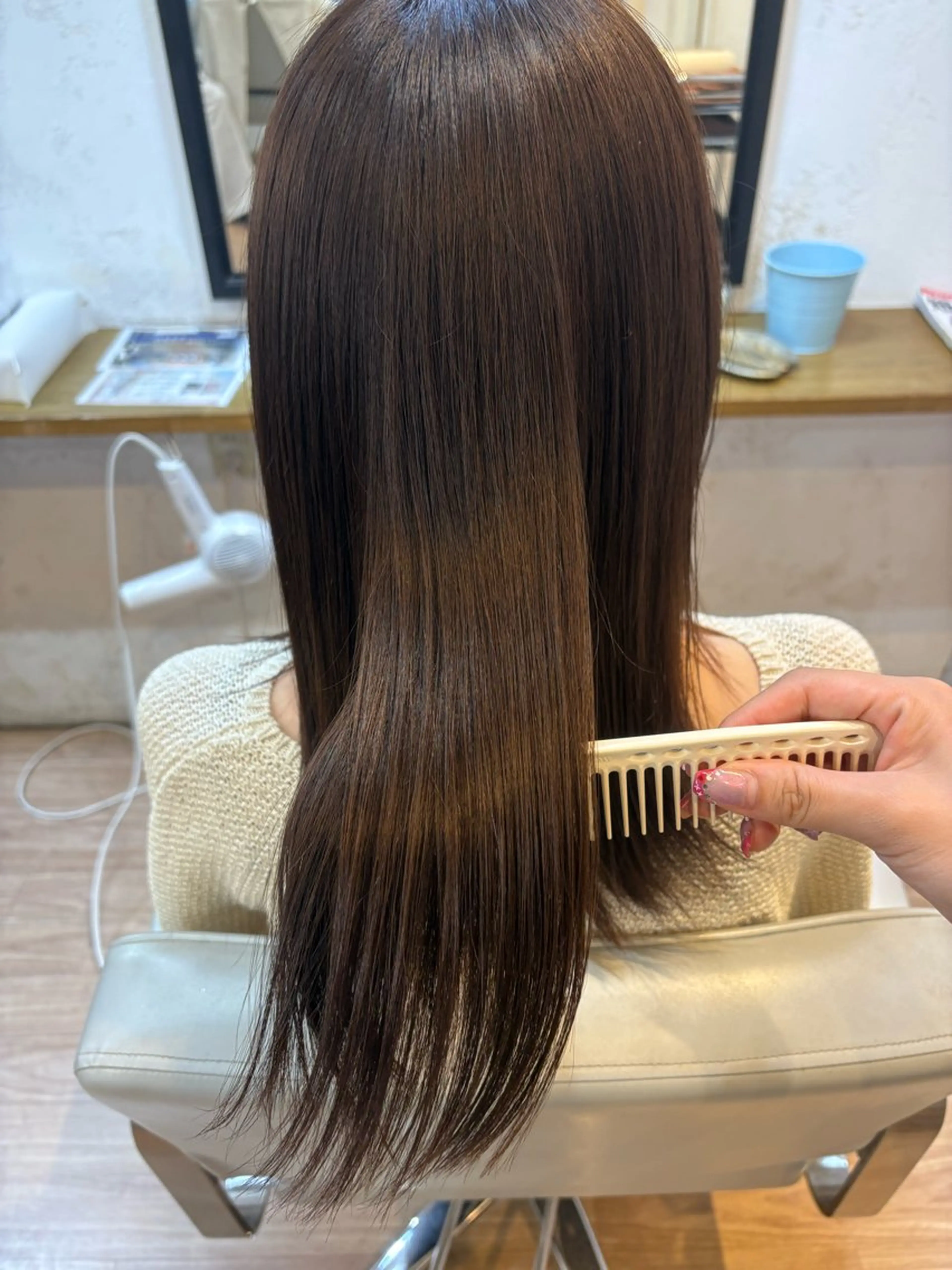 ミディアム ヘアカラー 韓国ヘアー🇰🇷 MIWAのヘアスタイル
