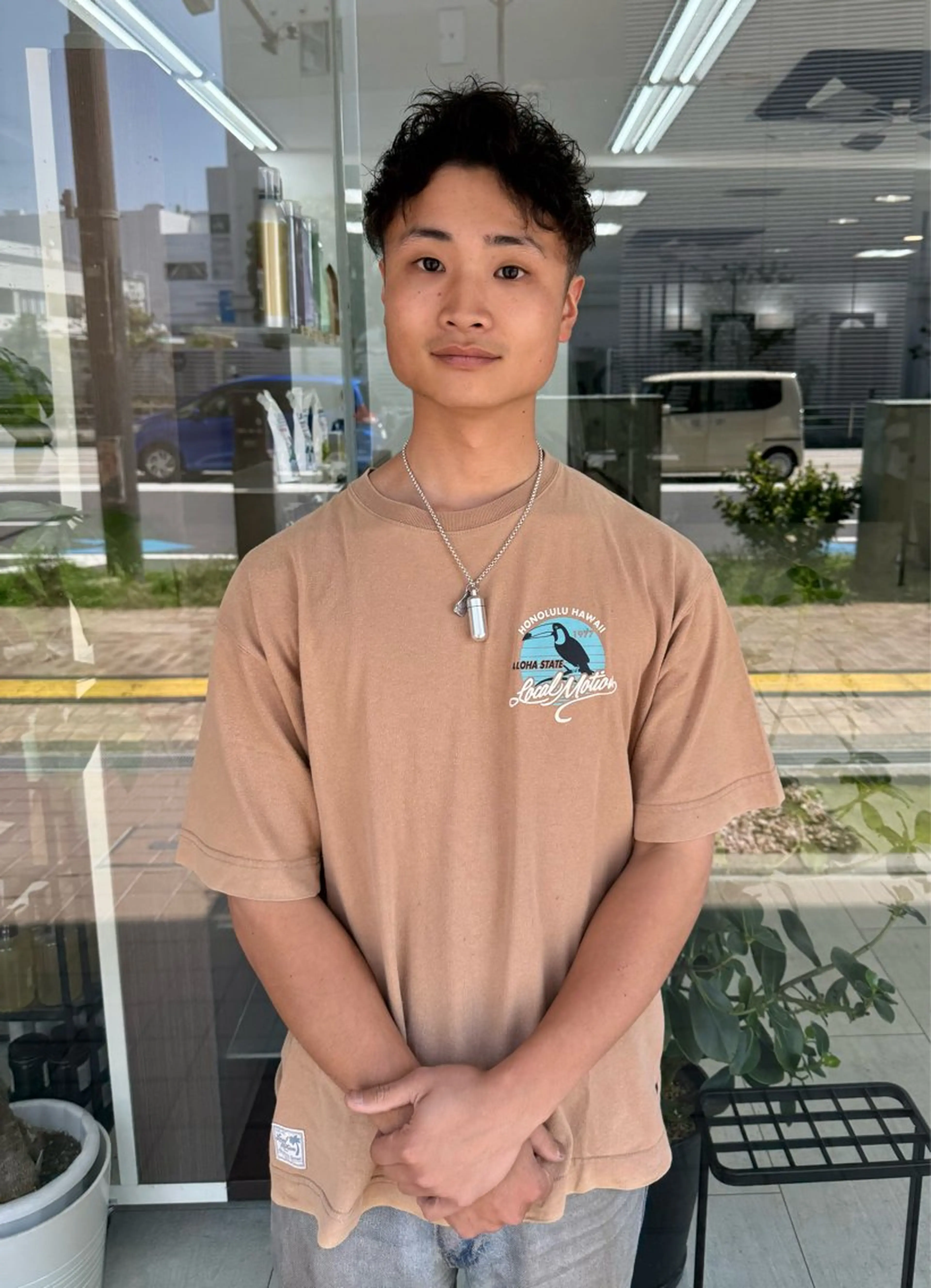 ショート パーマ メンズ アップバング メンズパーマ ショートヘア カット パーマ メンズパーマの達人 / タカシマダイスケのヘアスタイル