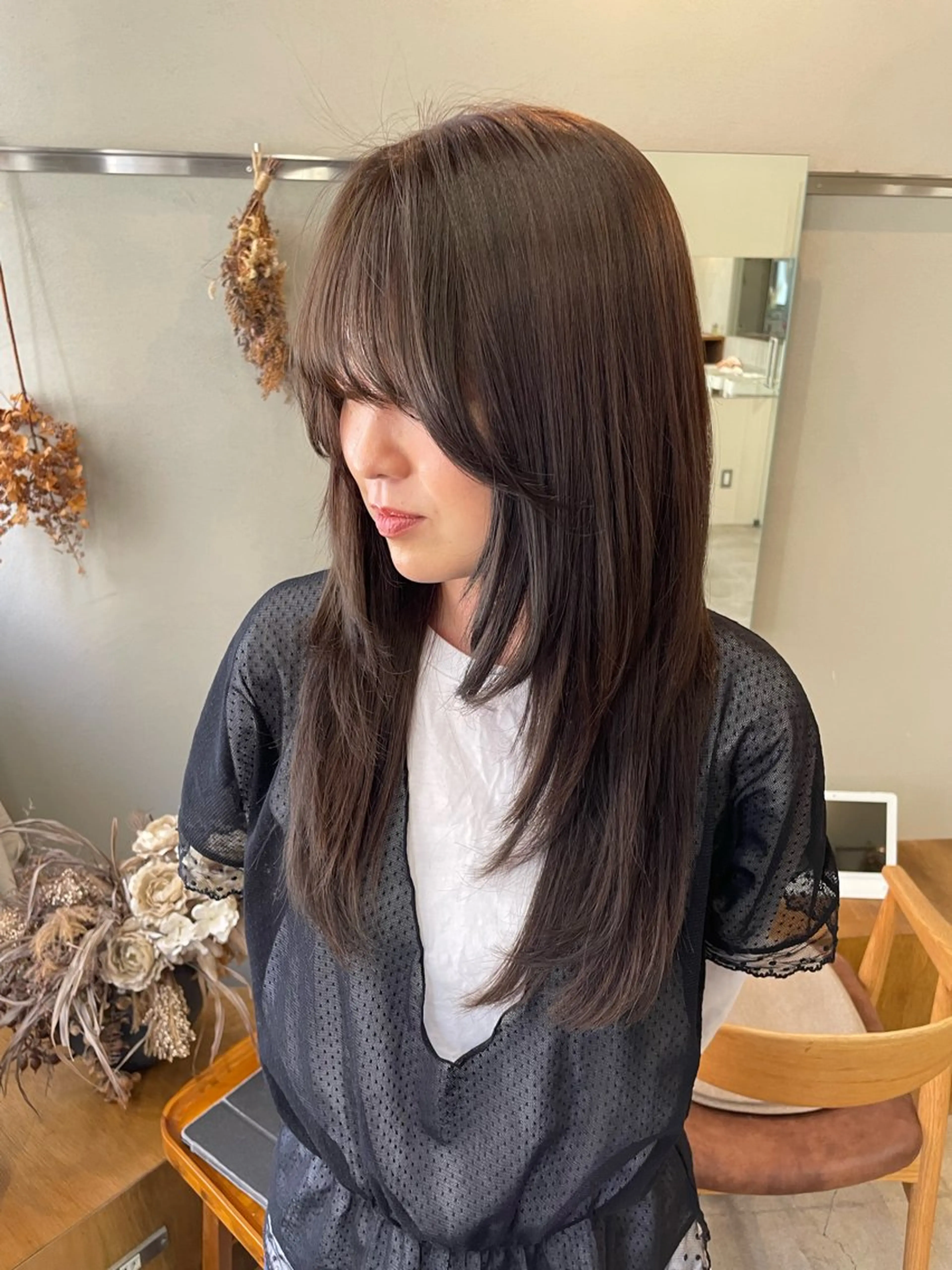 ロング カラー 山下 悠月のヘアスタイル