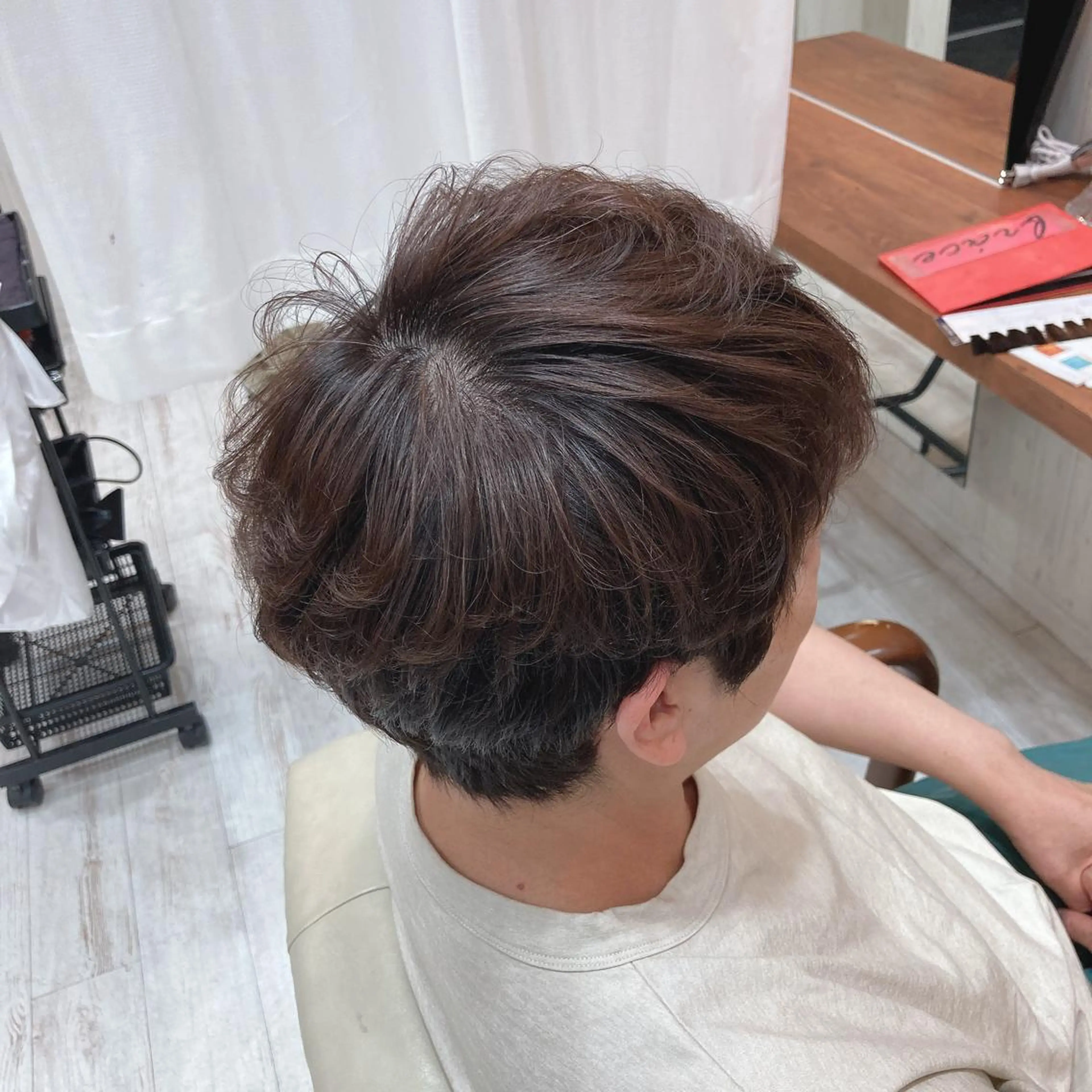 ショート カット ヘアカラー トリートメント 上野湧太 髪質改善/艶カラーのヘアスタイル