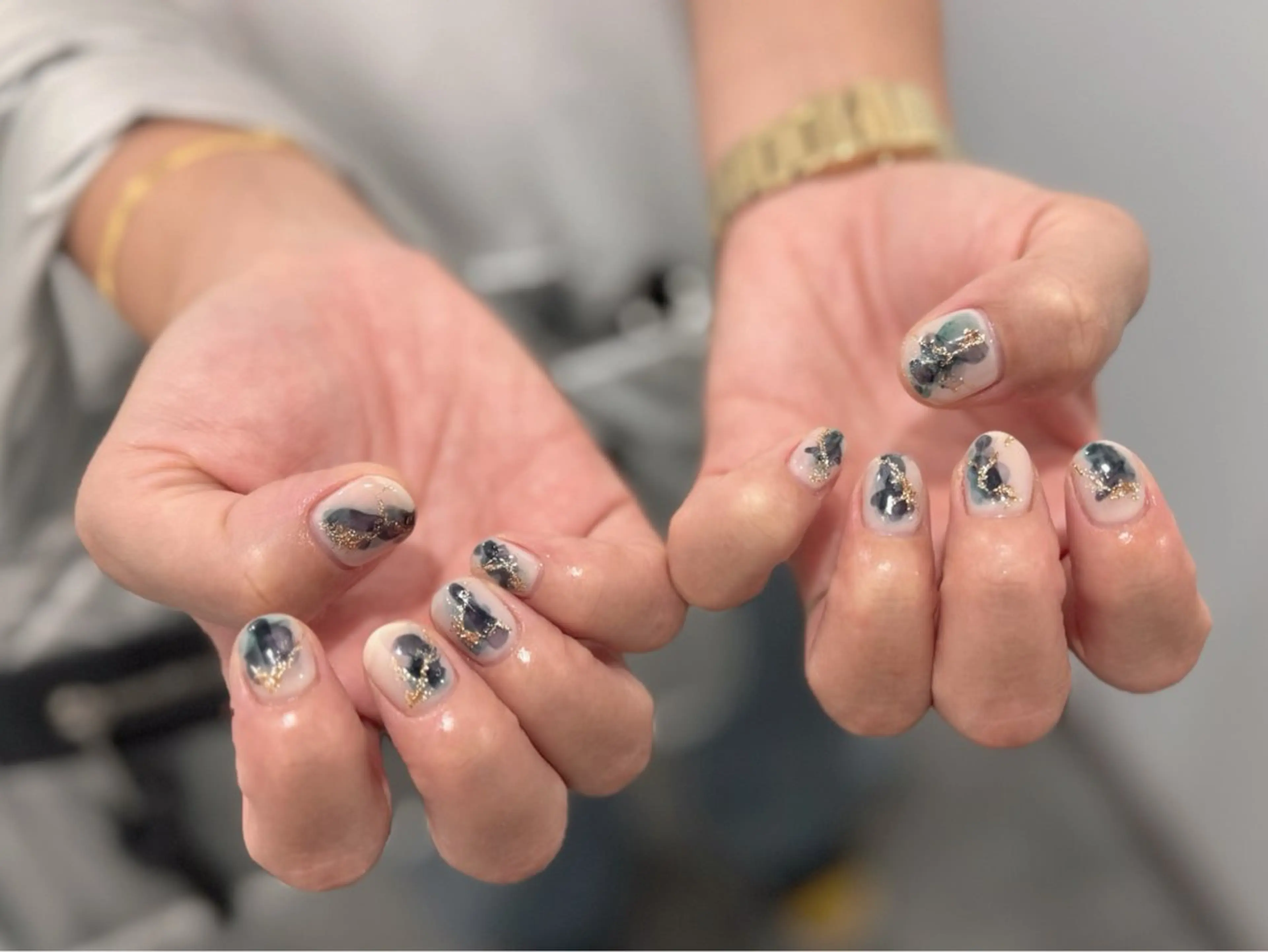 ネイル チークネイル フレンチネイル ジェルネイル ロングネイル マグネットネイル nail sideraのネイルデザイン