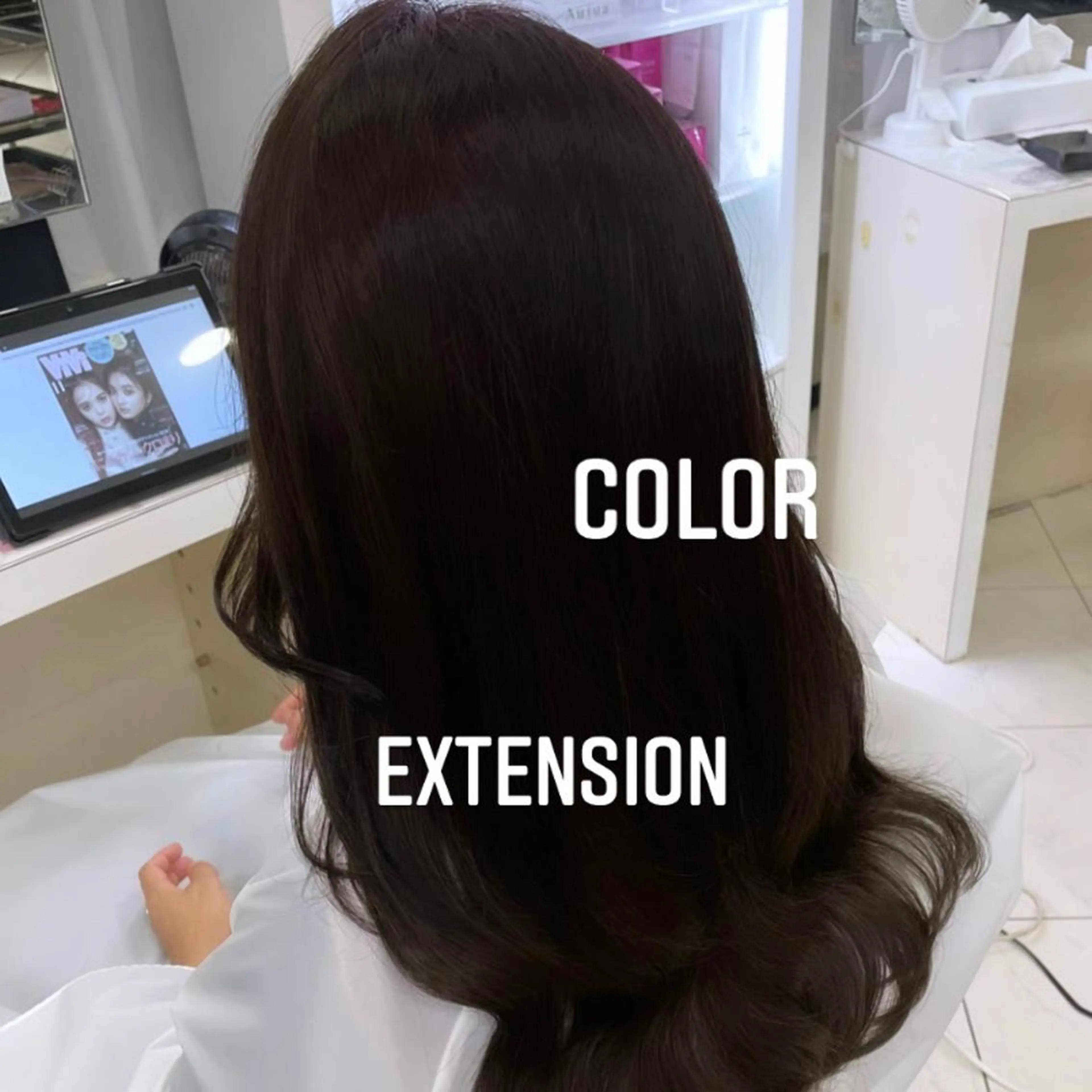 ロング カラー ヘアカラー エクステ エクステ🩵ブリーチ 韓国ヘア🩵KAEのヘアスタイル