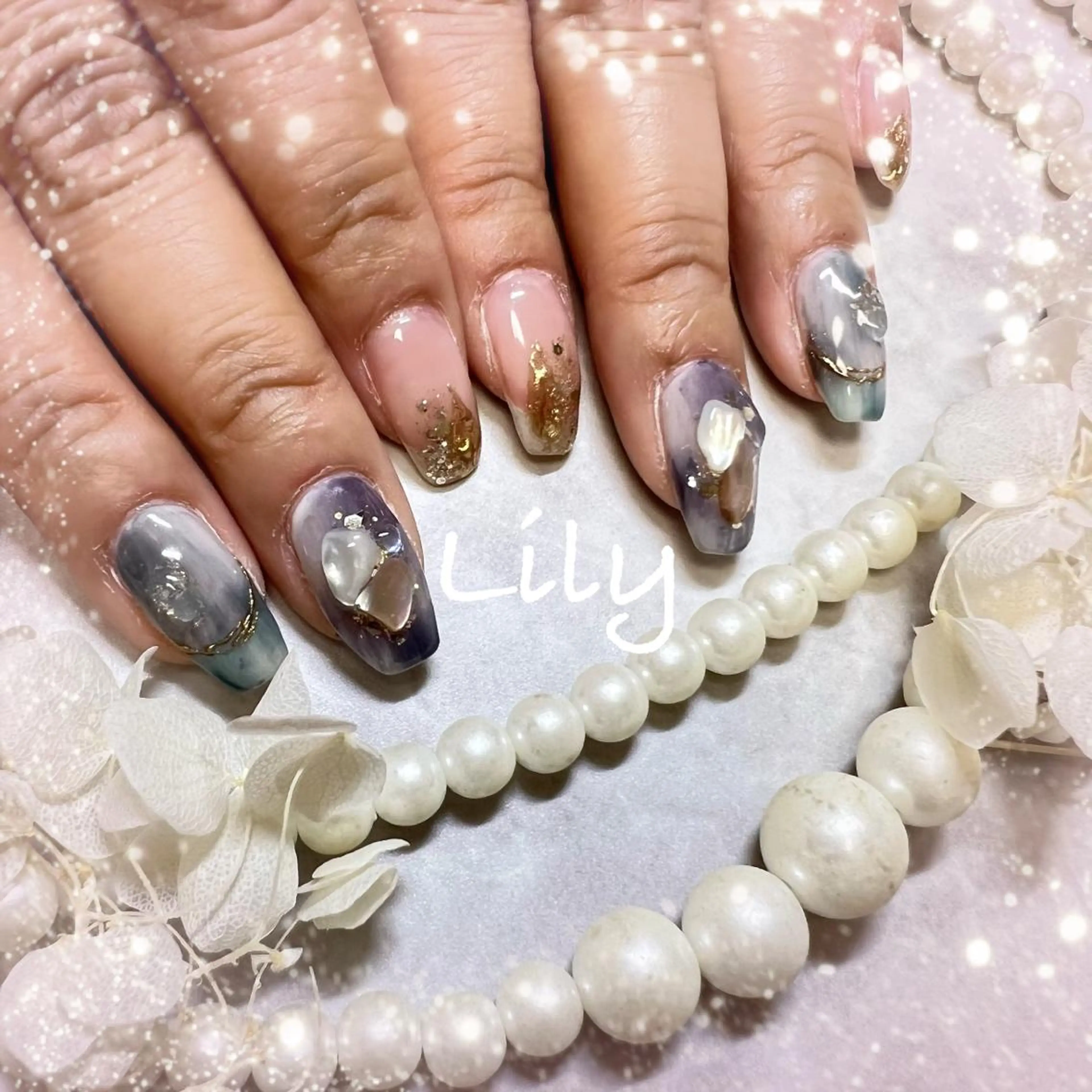 ネイル ハンドネイル Lily*nail 🌻Mii🌻のネイルデザイン