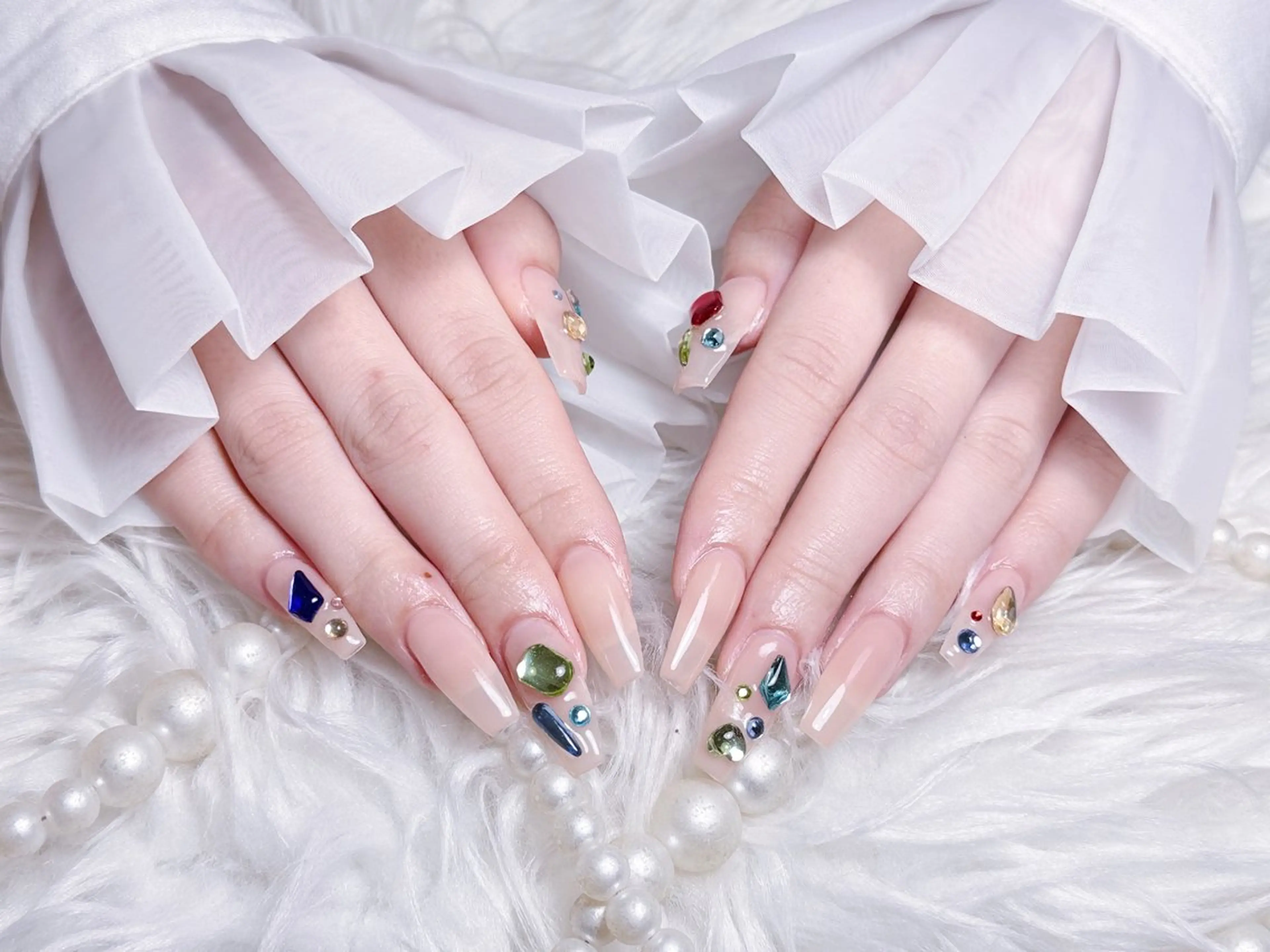 ネイル ☁️Minmin Tsuki💙🩵のネイルデザイン