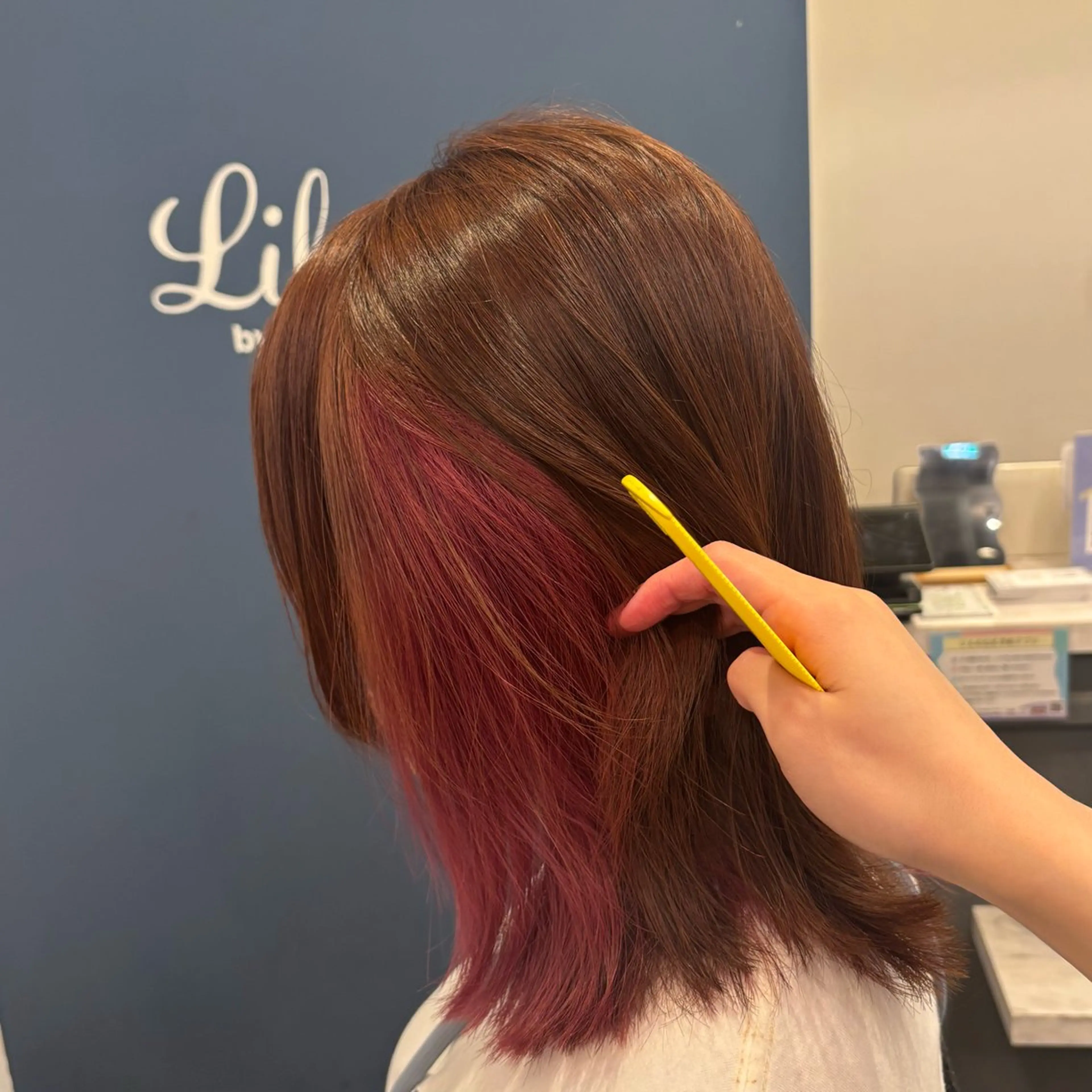 カラー ブリーチ ピンクカラー ✨🎀さいとう みれい🎀✨のヘアスタイル