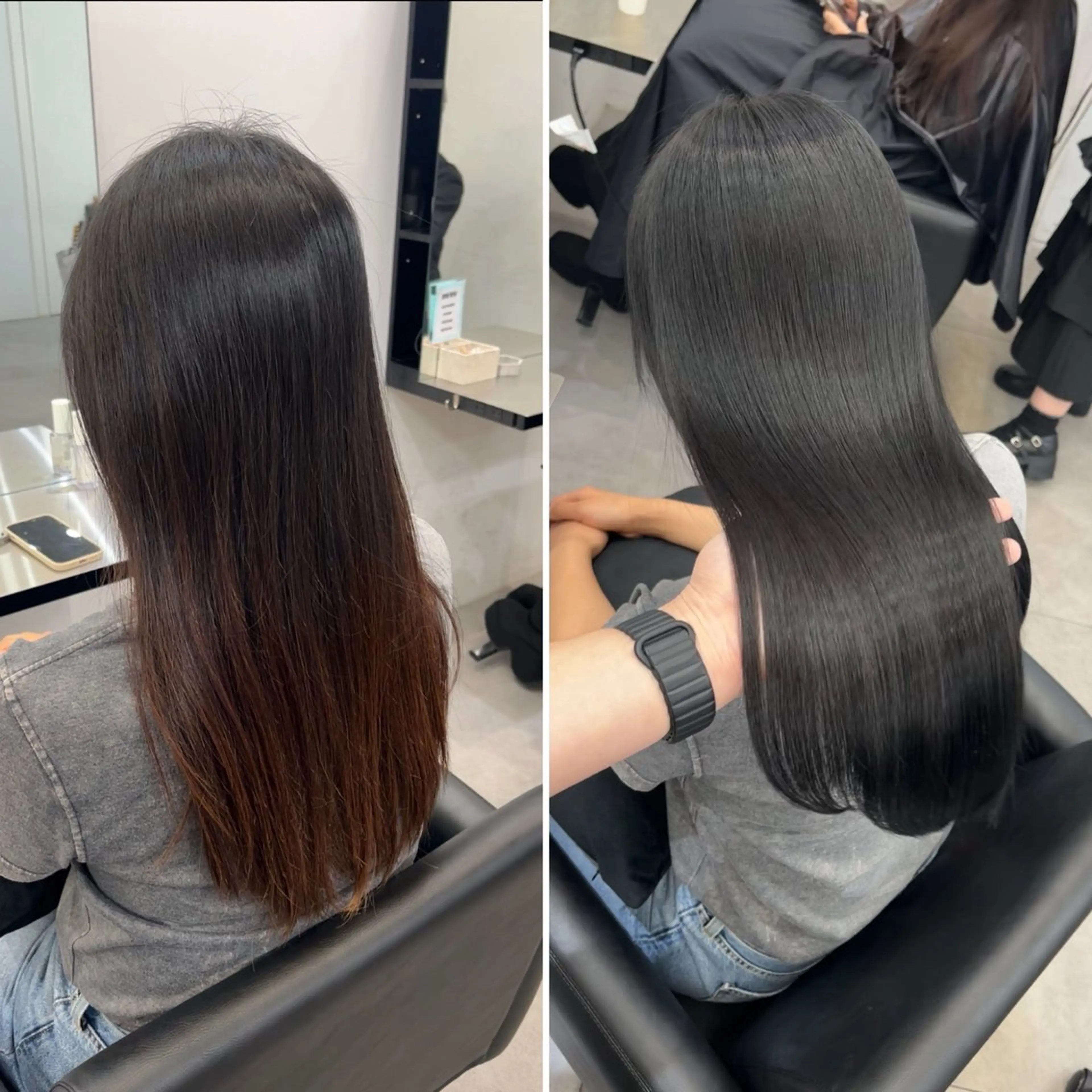 ロング カット ヘアカラー 縮毛矯正 トリートメント 髪質改善/縮毛矯正 梅田茶屋町/西尾祐作のヘアスタイル