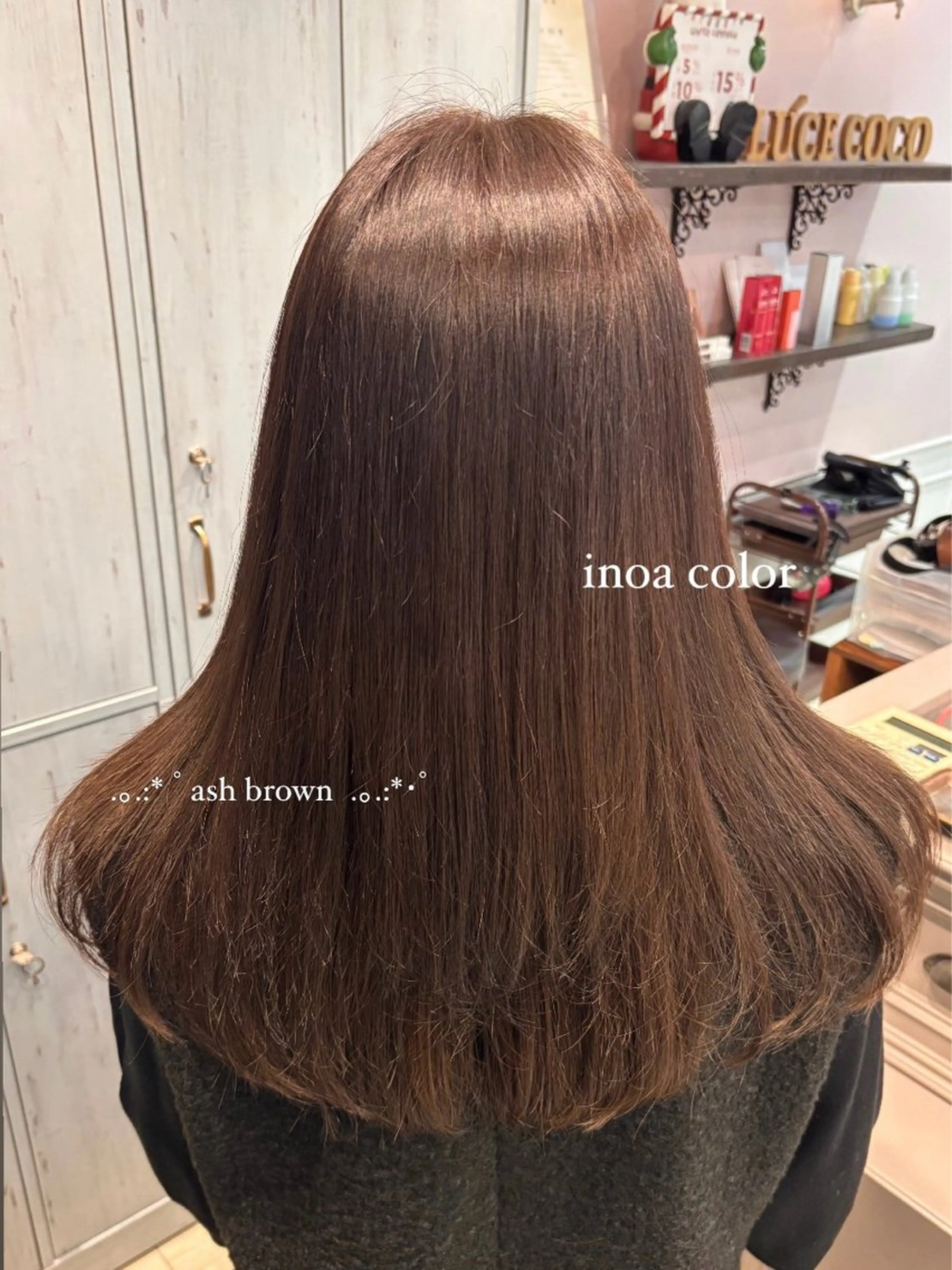 ロング カラー アッシュ カット ヘアカラー 🌱なゆみ🌱透明感 /ナチュラル/高宮のヘアスタイル