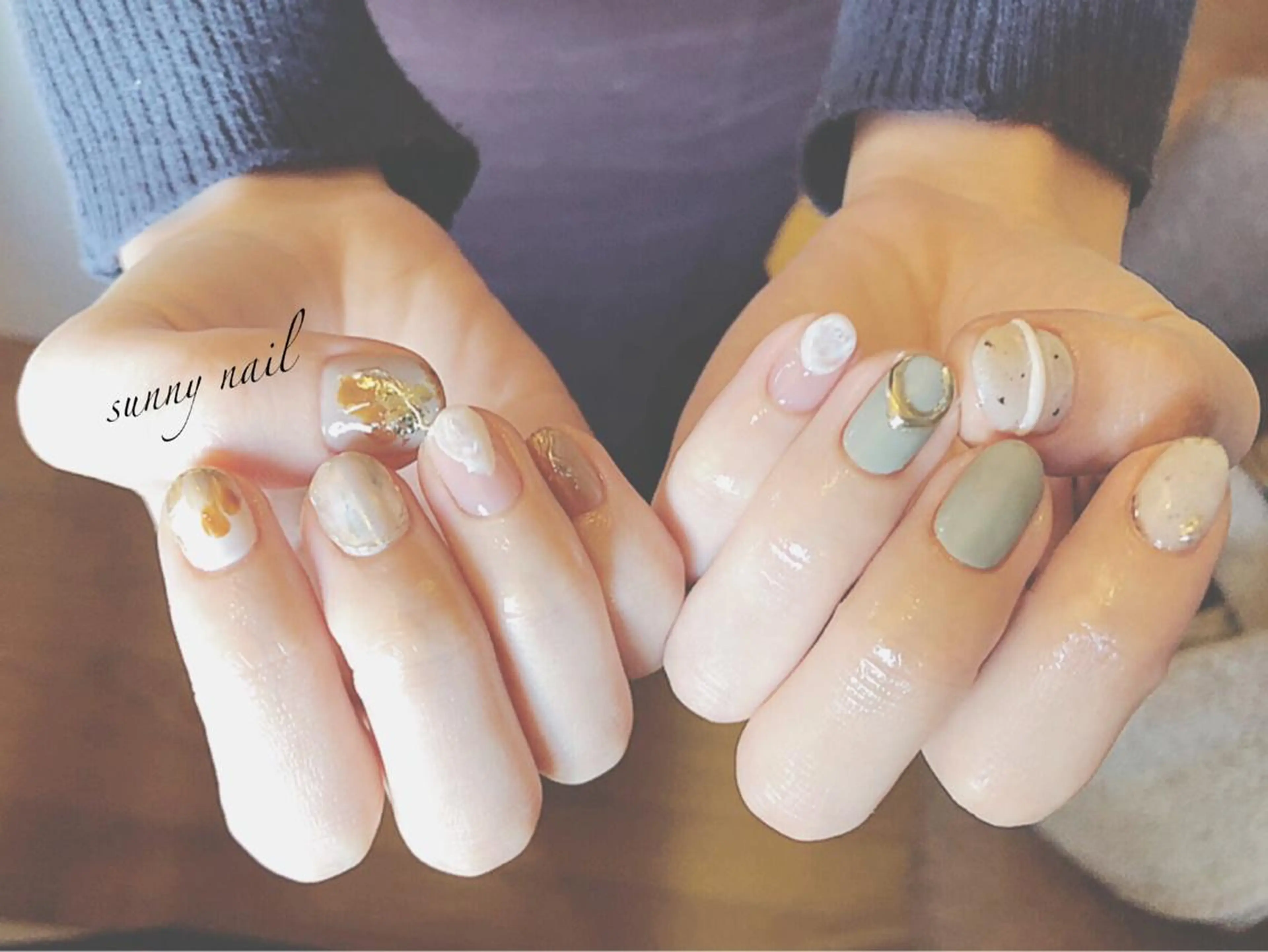 ネイル アートネイル ニュアンスネイル sunny nailのネイルデザイン