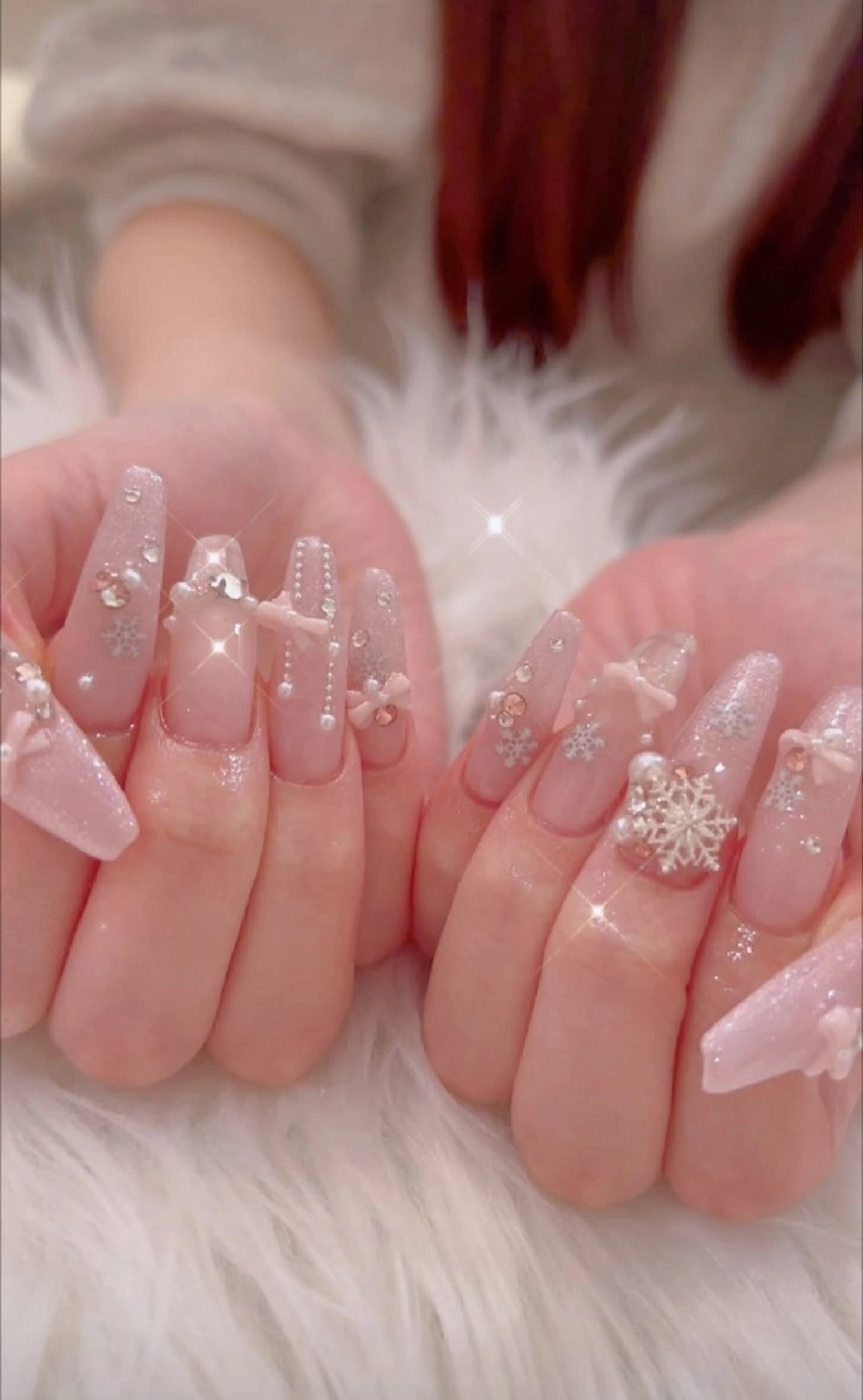 ネイル アートネイル 冬ネイル クリスマス ハンドネイル I LOVE ME NAIL.。.:*♡のネイルデザイン