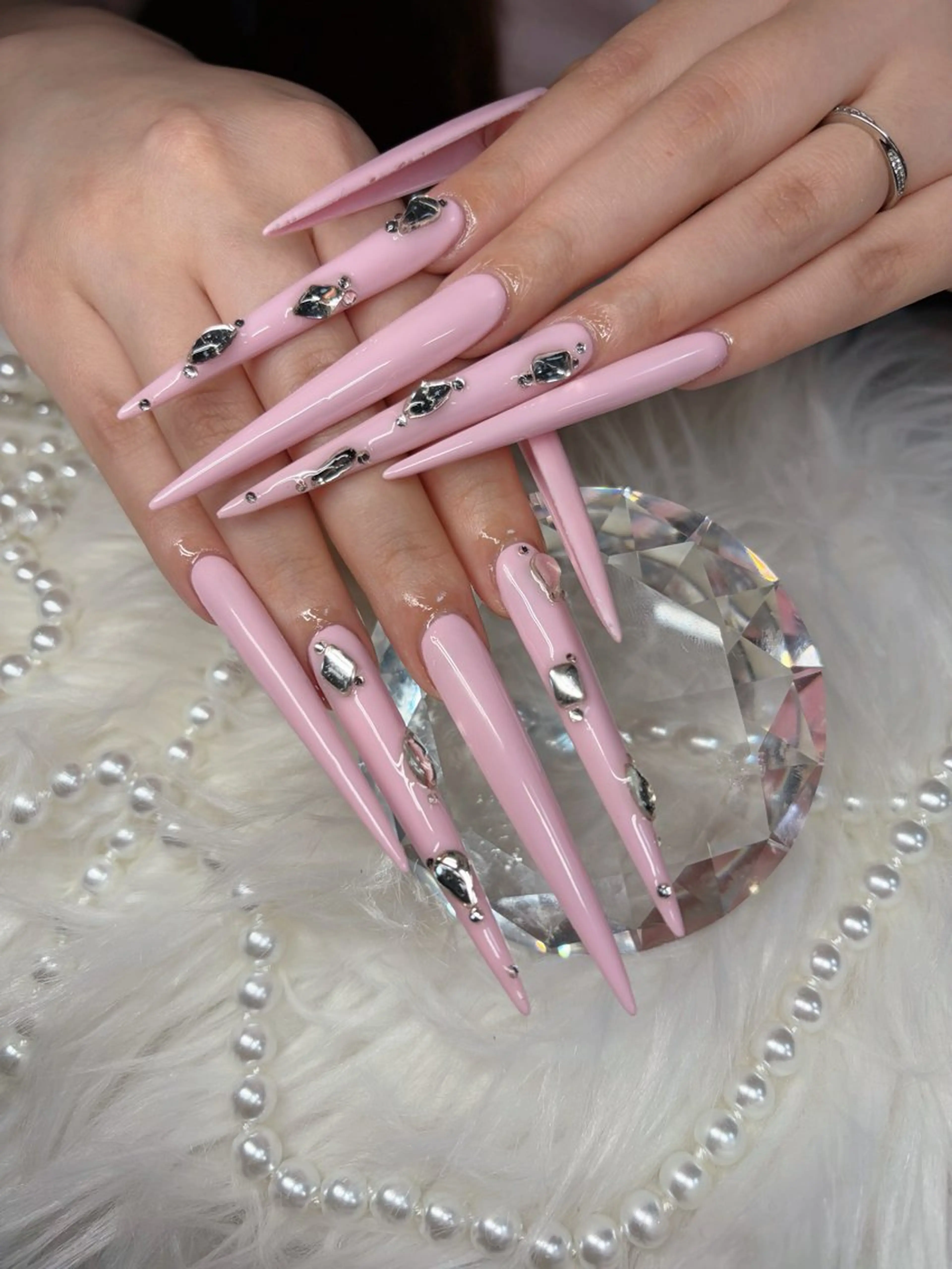 ネイル アートネイル オーロラネイル チークネイル 長さ出し フットネイル ハンドネイル Chan nailsのネイルデザイン