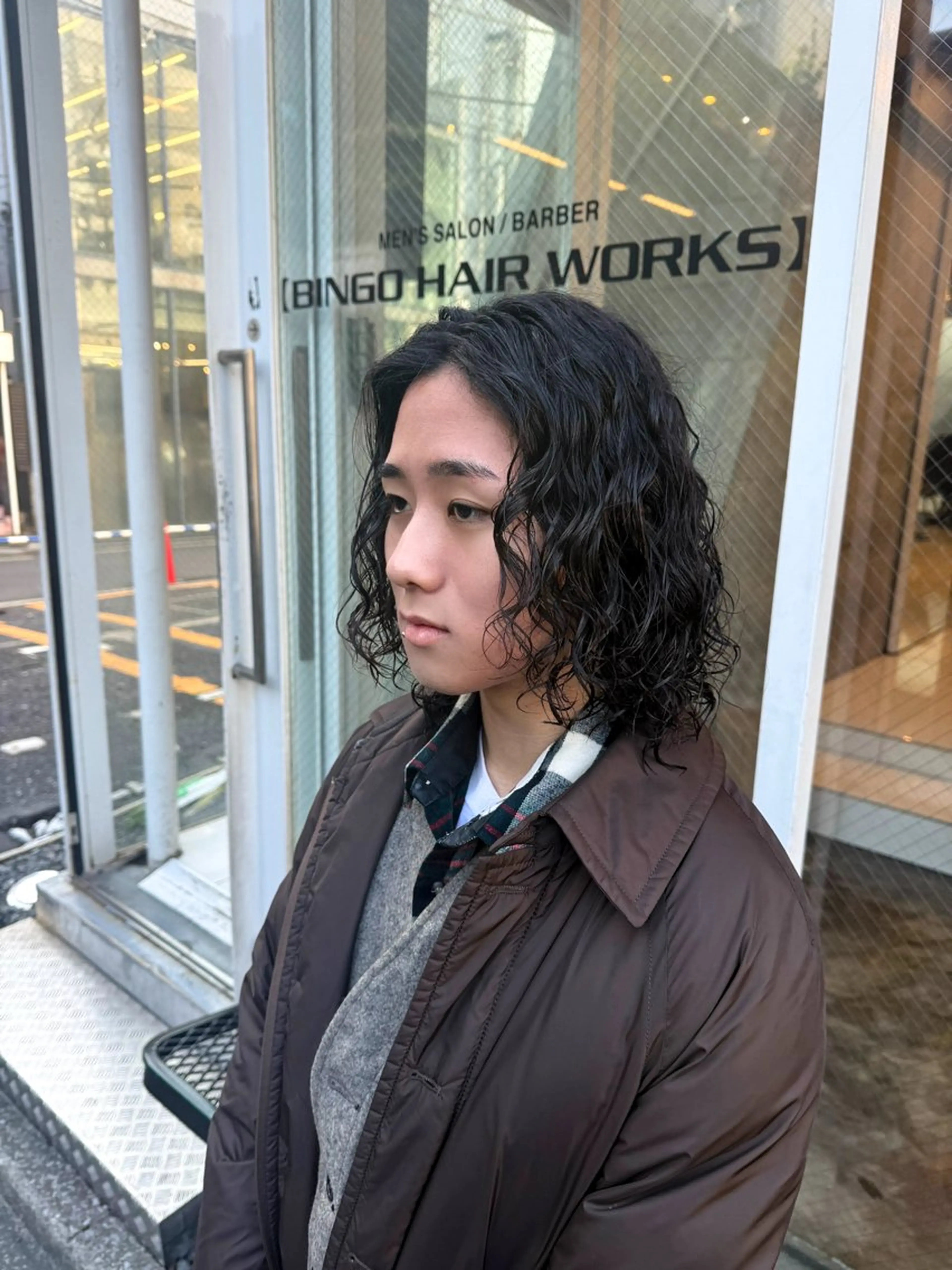 ミディアム パーマ メンズ カット パーマ トリートメント ツイスパ/メンズ パーマ/歩夢のヘアスタイル