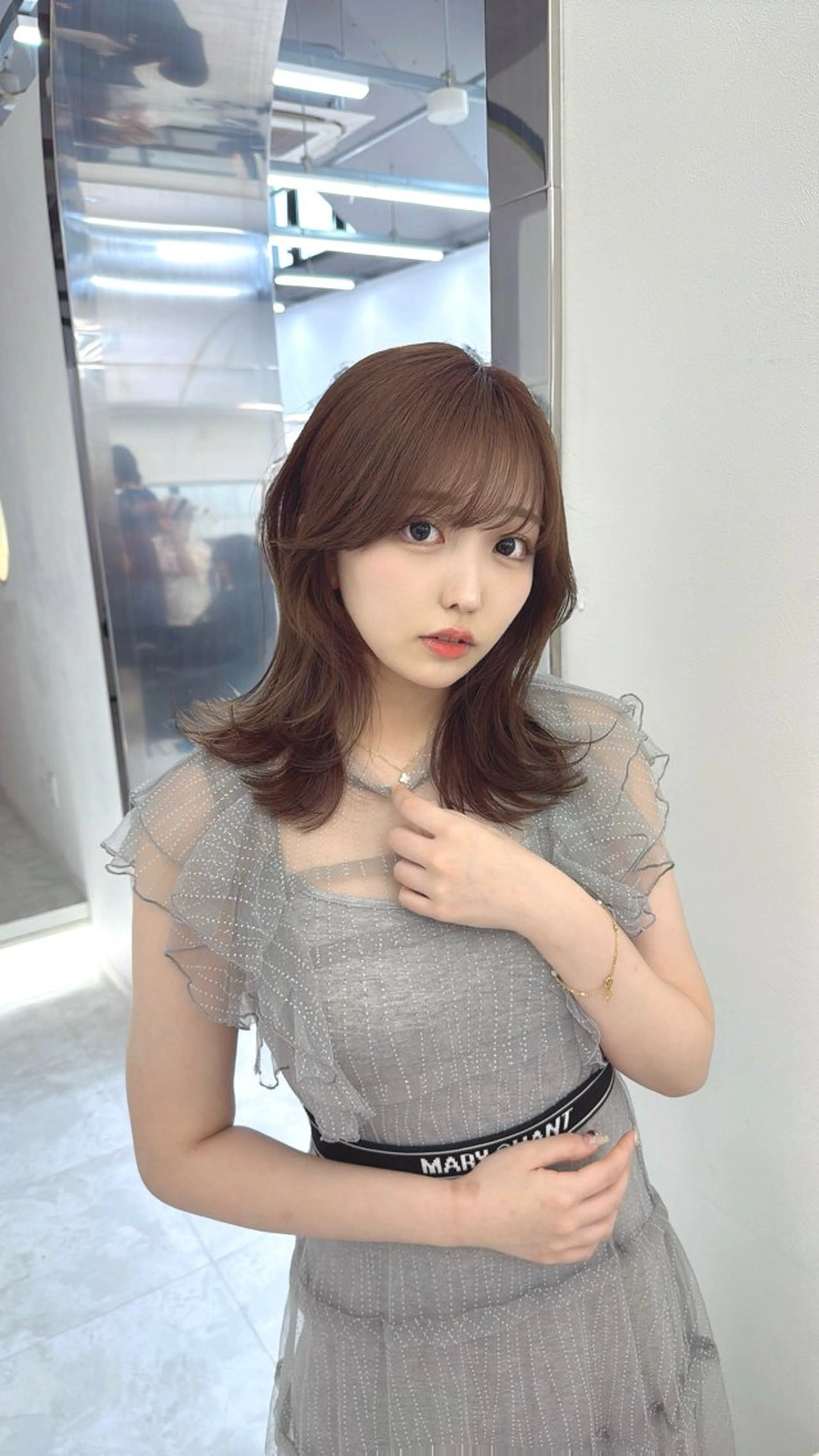 ミディアム カラー 🤍ベージュ×艶髪 🤍Ryuta🤍のヘアスタイル