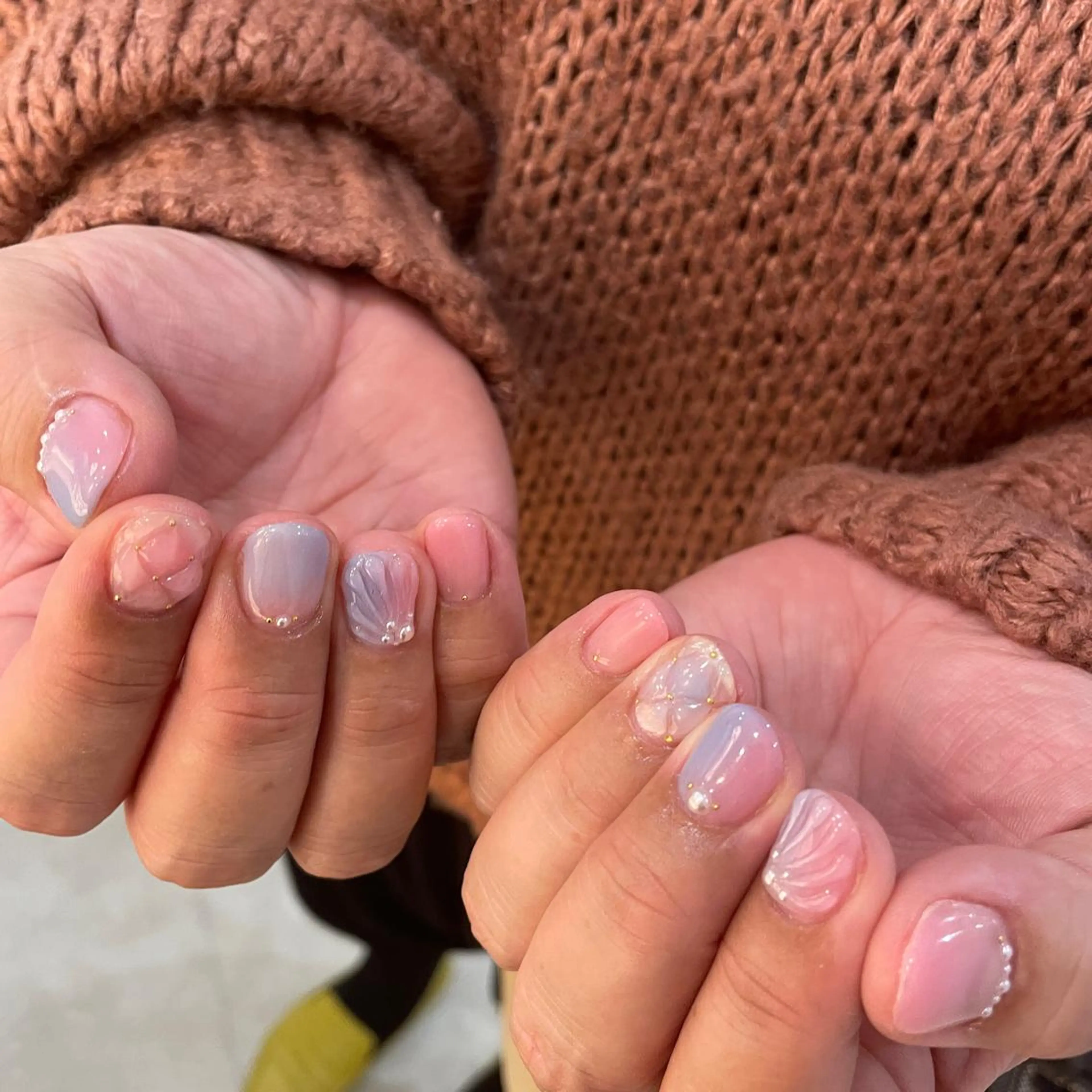 ネイル ハンドネイル フットネイル ゆびノさき茨木店 ニュアンス/アートのネイルデザイン