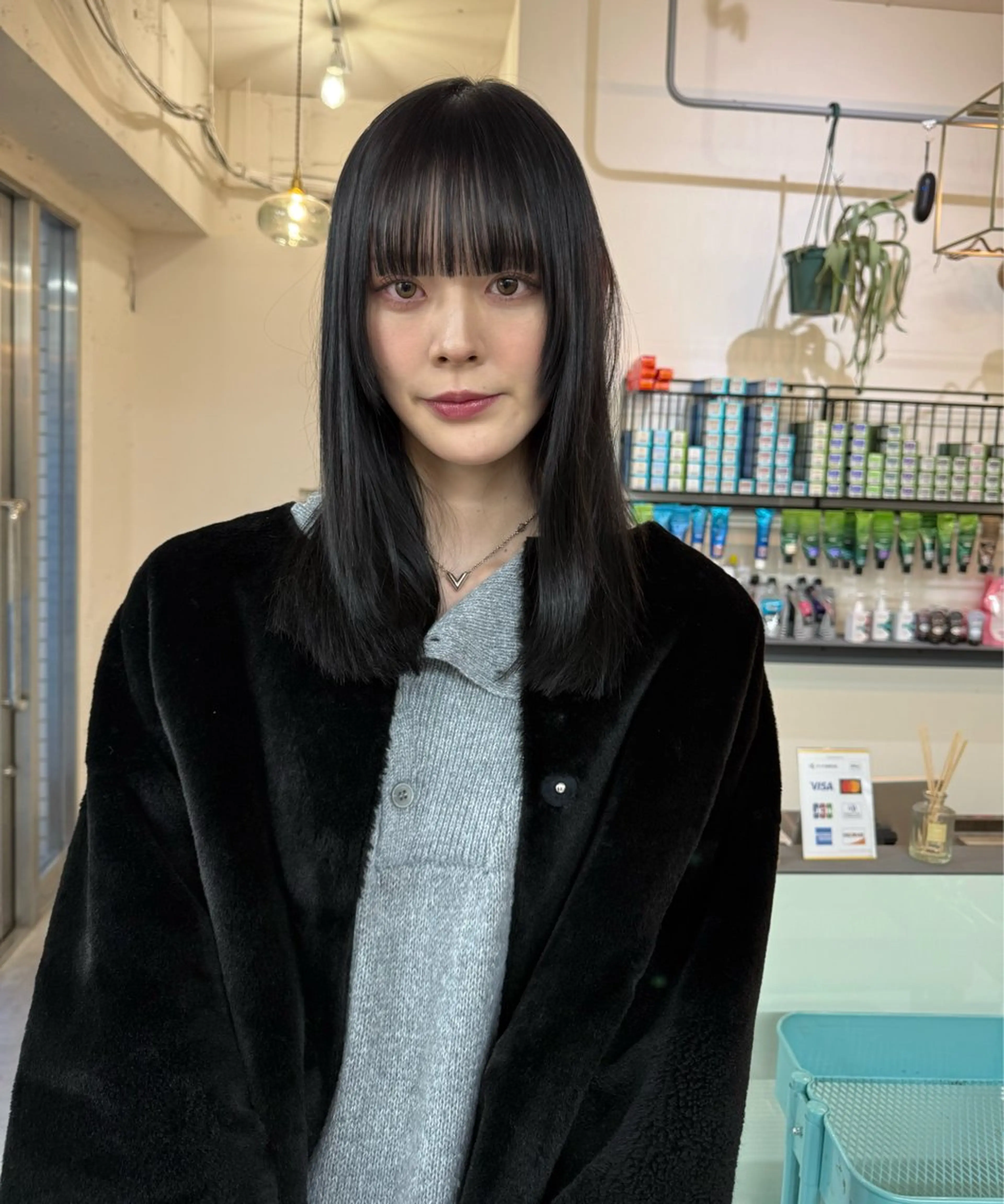 ミディアム ワイドバング カット ヘアカラー トリートメント pino.【ピノ】所属・pino代表ナガタ ユースケ/荻窪美容室のヘアスタイル