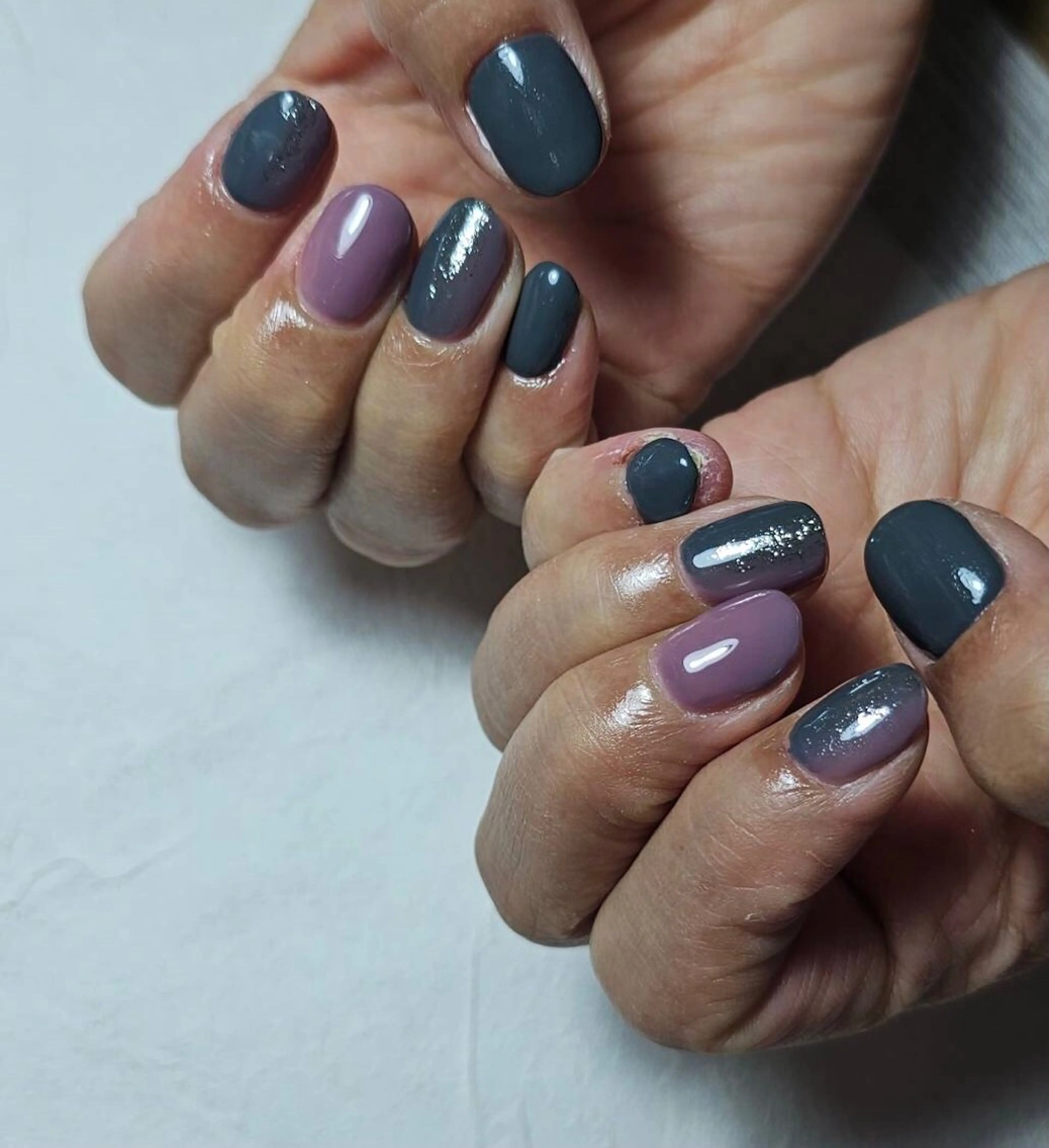 ネイル オーロラネイル フットネイル フレンチネイル ジェルネイル 韓国ネイル mogunail &blowのネイルデザイン