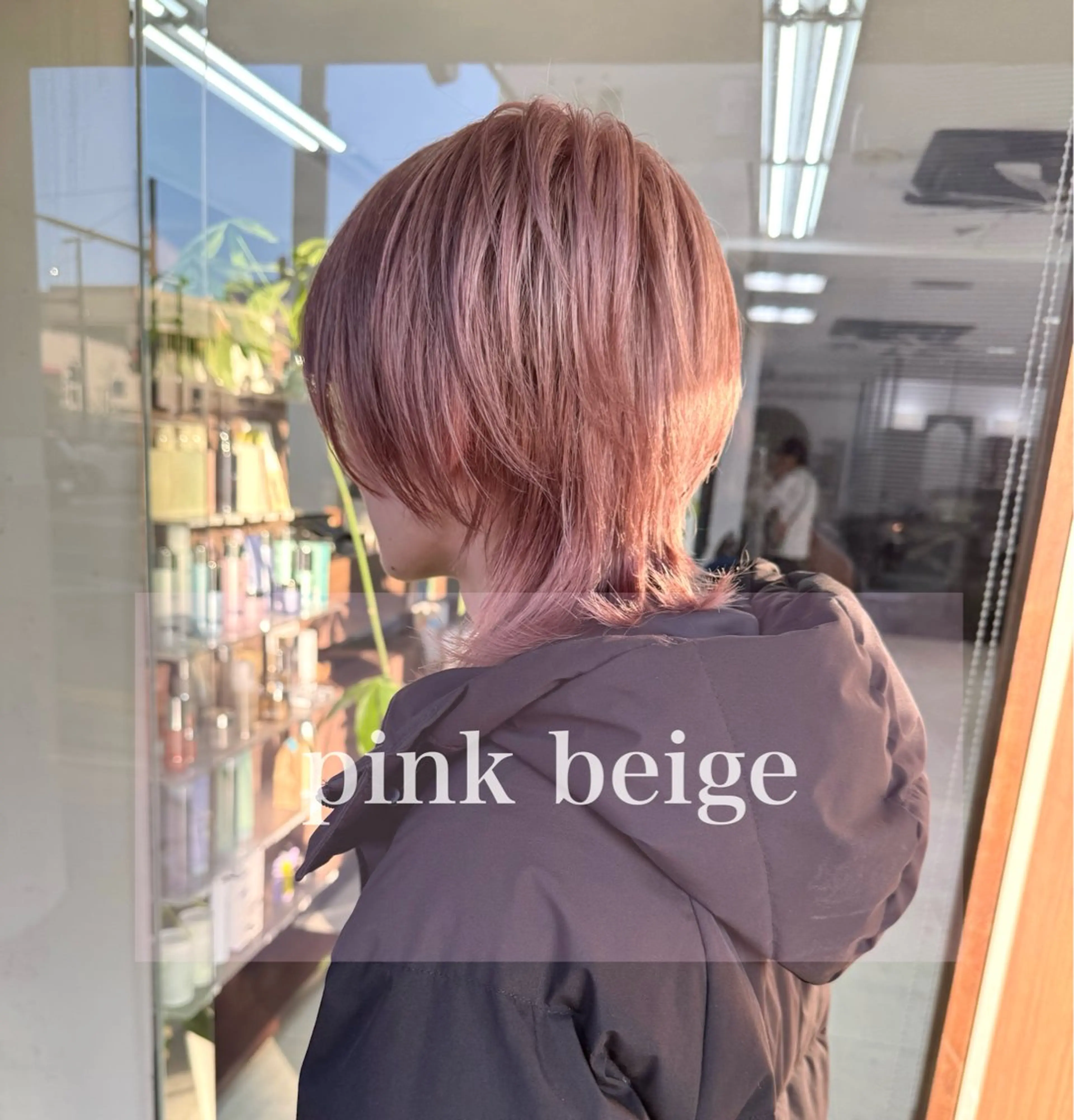ショート カラー メンズ ベージュカラー ピンクカラー ピンクベージュ ヘアカラー メンズパーマの達人 / タカシマダイスケのヘアスタイル