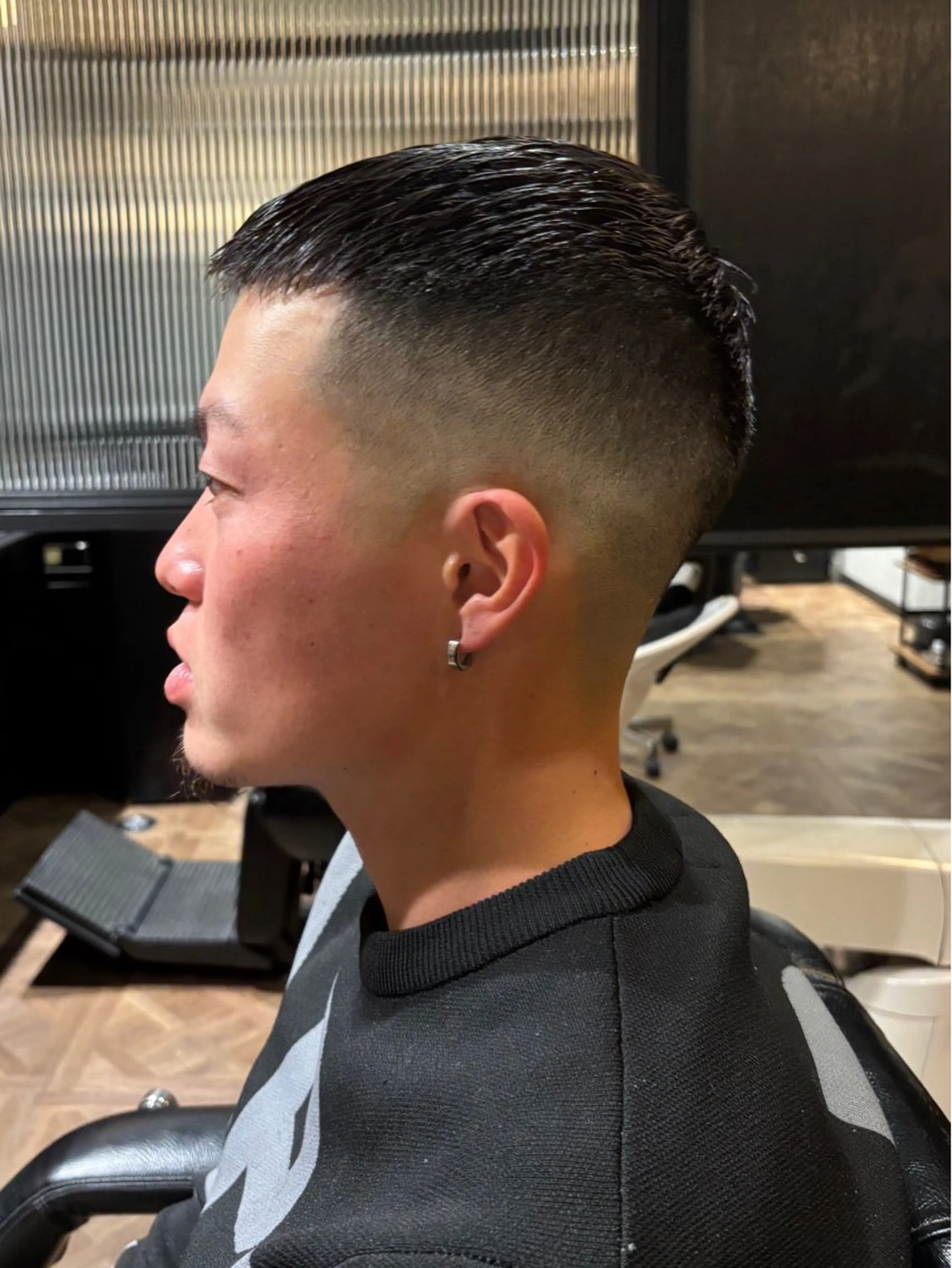 ショート メンズ フェードカット スキンフェード 東 峻平のヘアスタイル