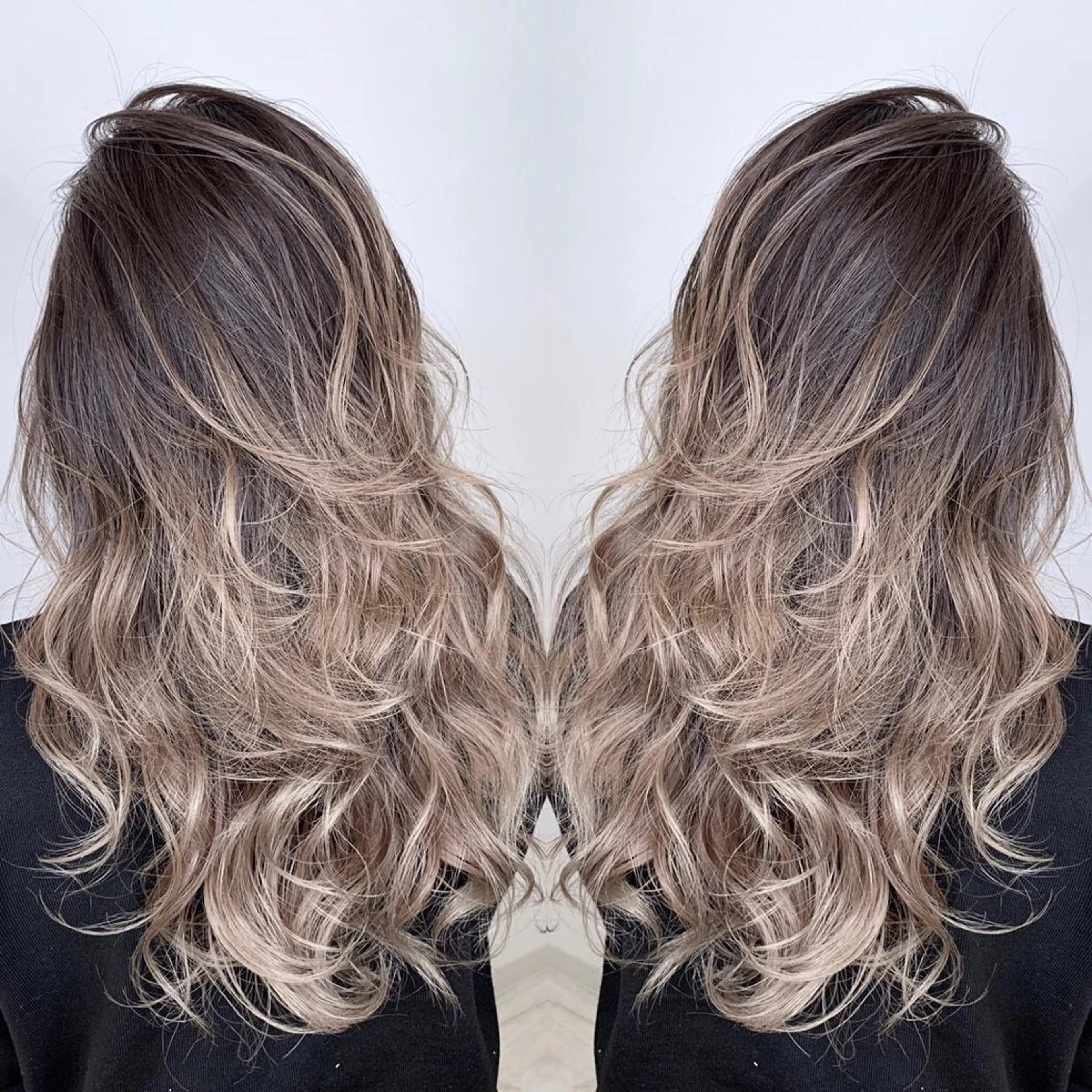 ロング カラー バレイヤージュ レイヤーカット Roid 代表✨HIROのヘアスタイル