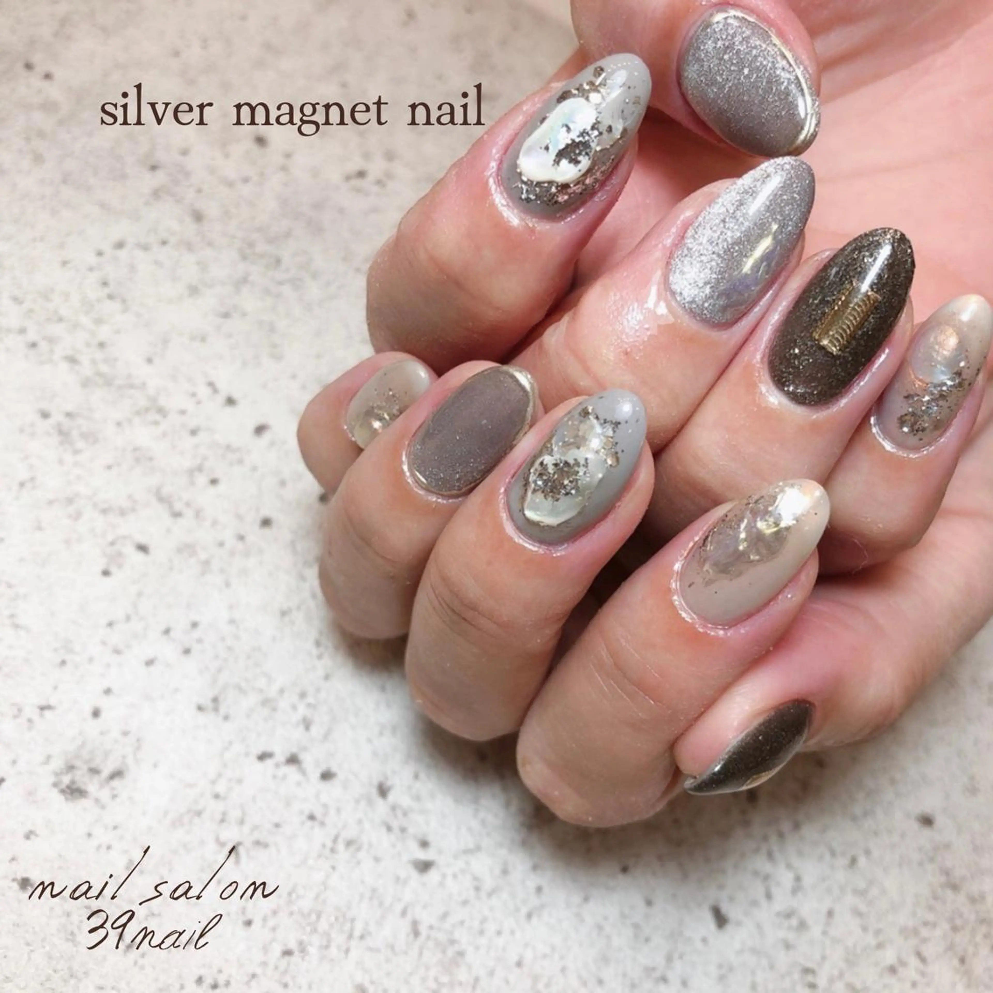 ミディアム ネイル ハンドネイル 京橋 【39nail】のネイルデザイン
