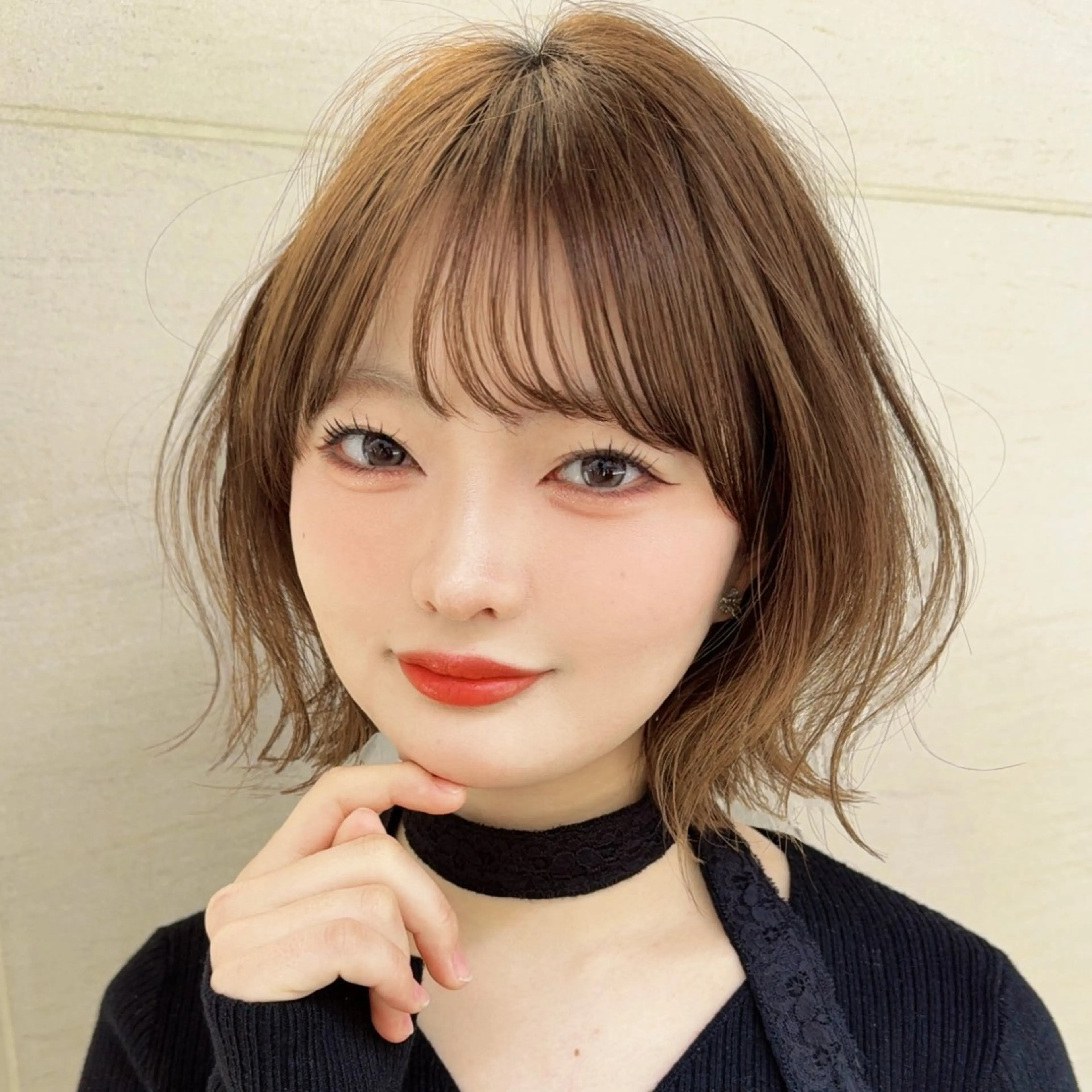 ミディアム カラー レイヤー|縮毛矯正 |韓国ボブ|岡田洸太のヘアスタイル