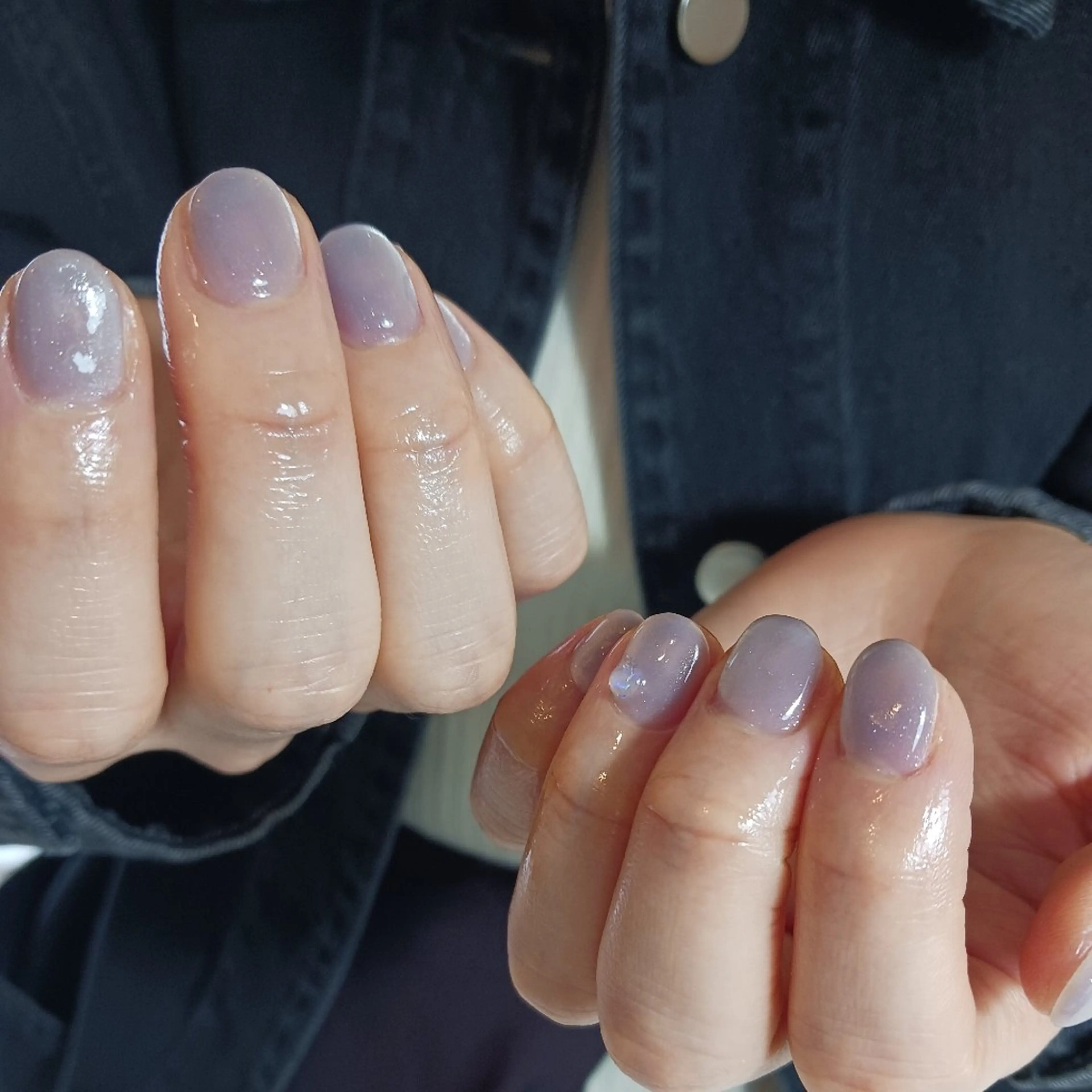 ネイル ブルー マグネットネイル 持ち込み ワンカラーネイル 春ネイル ハンドネイル owlnail /持込みデザイン専門のネイルデザイン