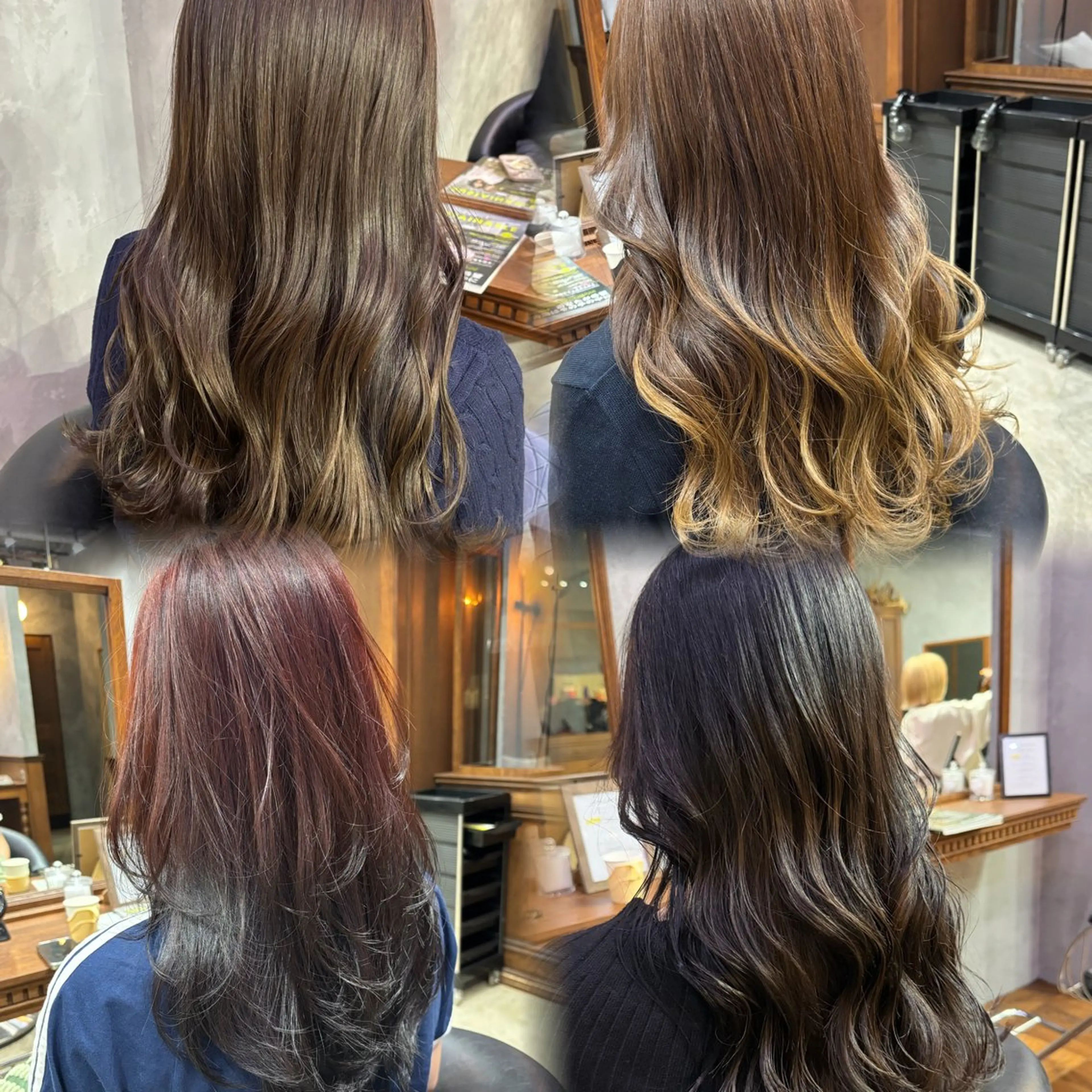 【初カラーにおすすめ🌟】ブリーチ無しダブルカラー+髪質改善トリートメント✨の写真