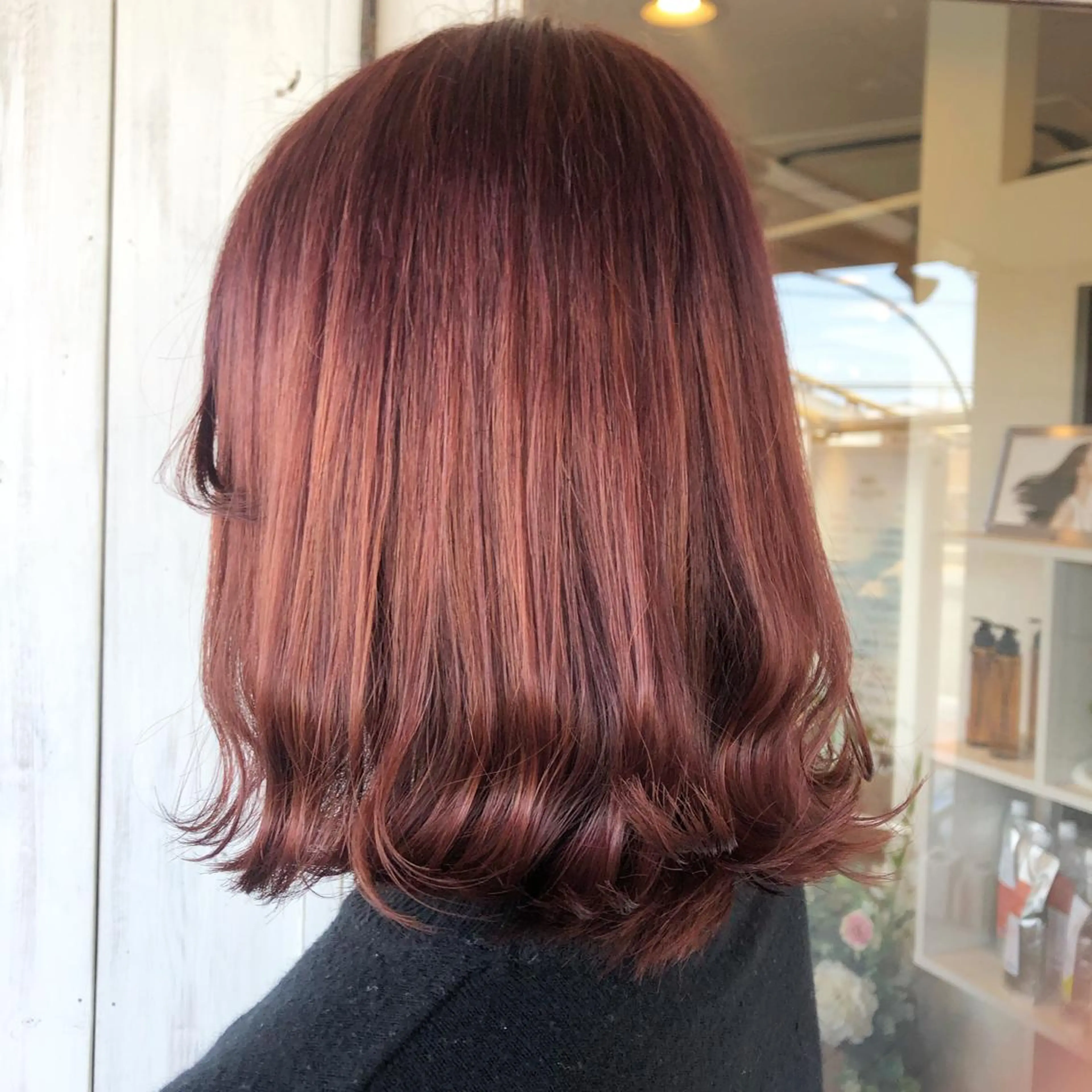 ミディアム カラー ブリーチ ヘアセット MOLLA 浅香山店所属・谷口ゆめ/縮毛矯正/ 大人女子/眉ワックスのヘアスタイル