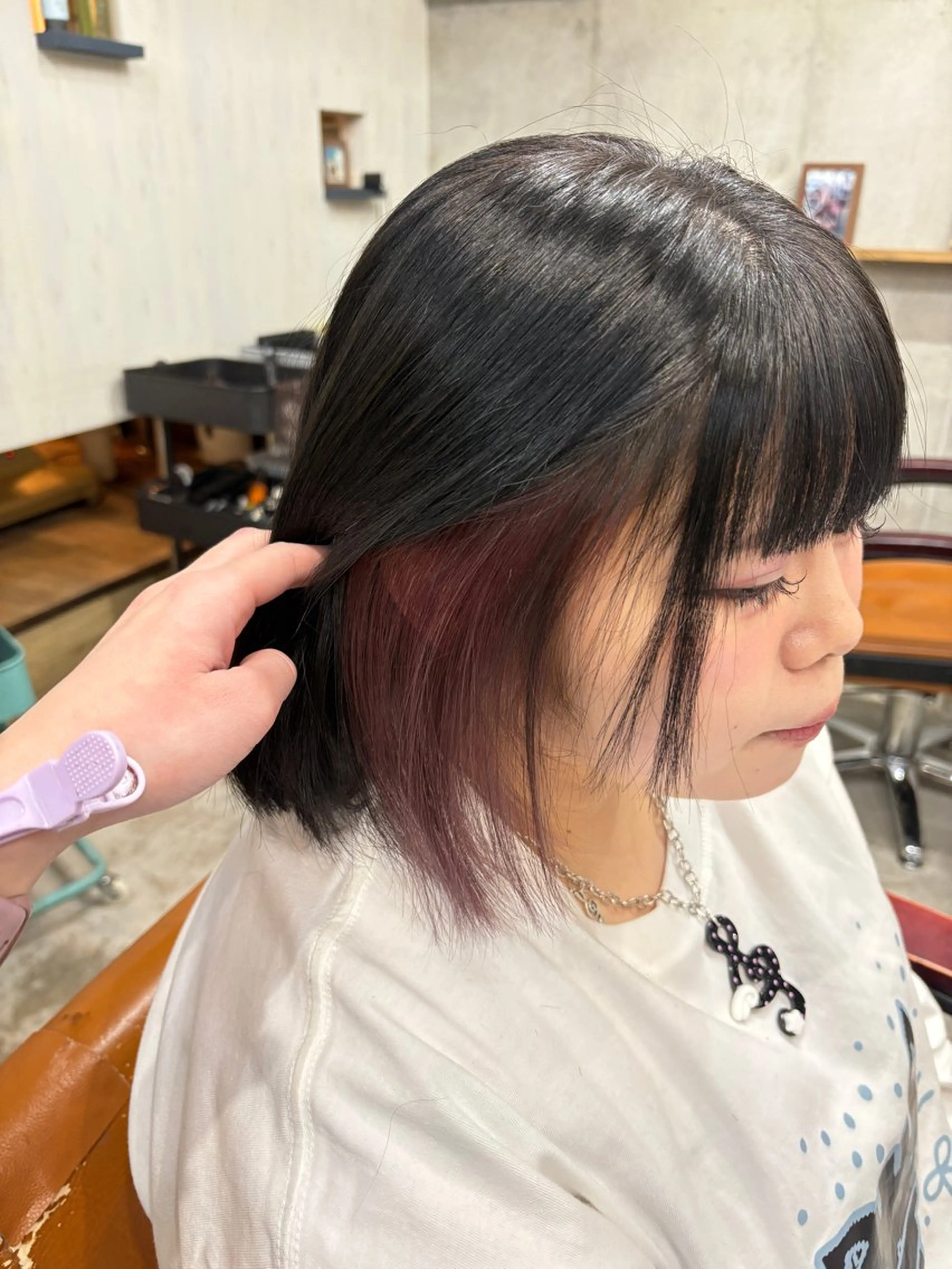 ミディアム カット ヘアカラー Yukino/ 透明カラー🫧のヘアスタイル