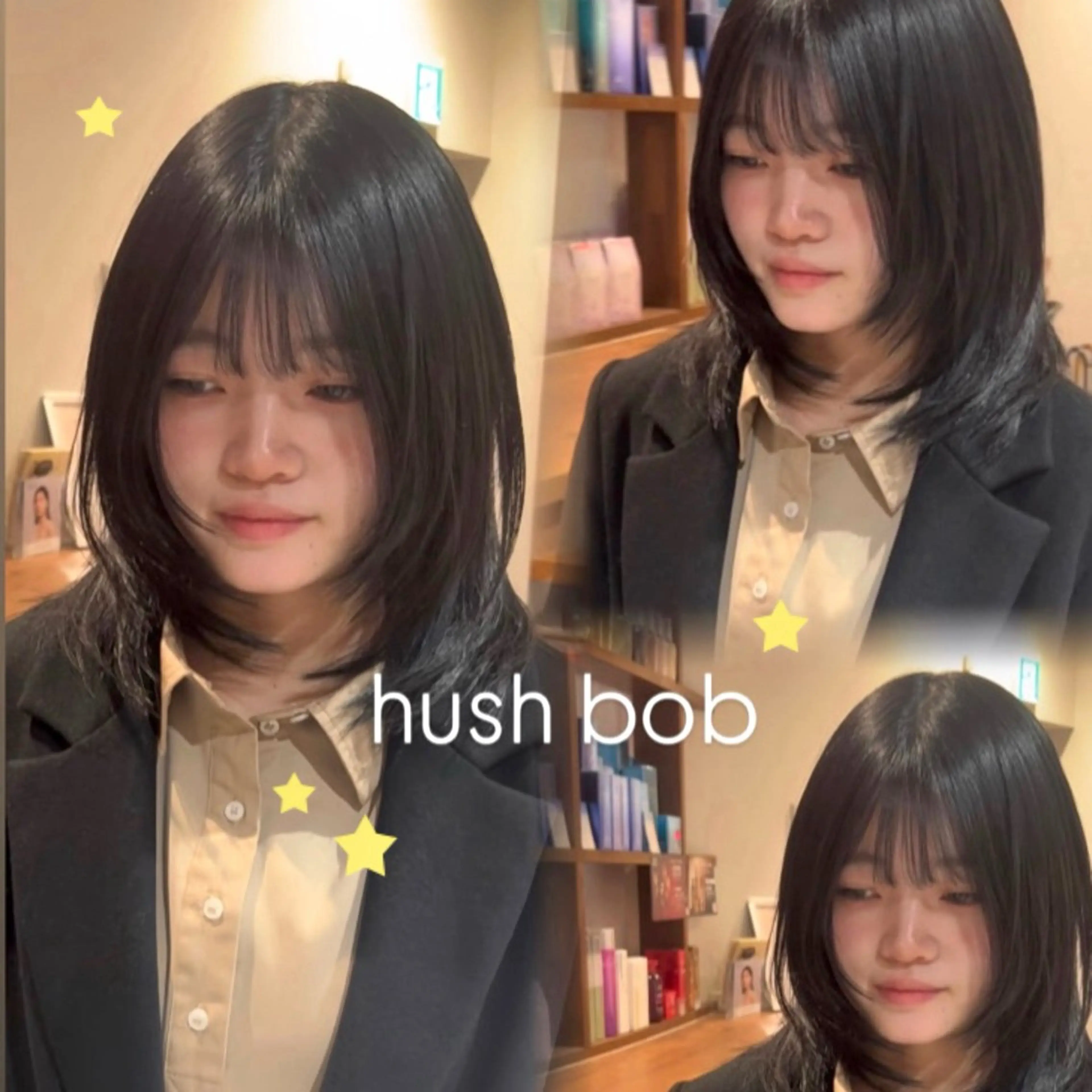 ミディアム カット ヘアカラー レイヤー🎀透明感 カラー|ワンホンのヘアスタイル