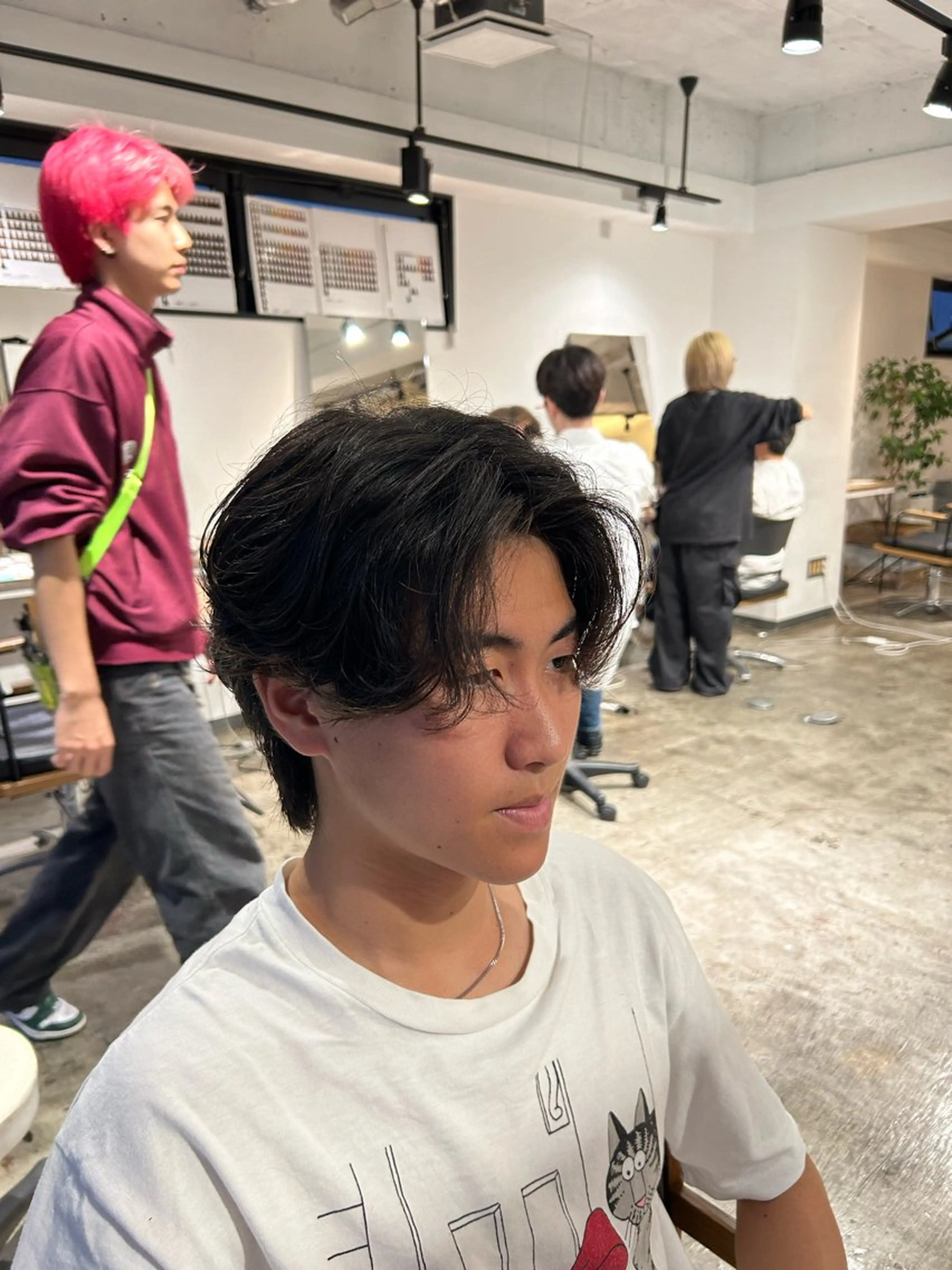ショート パーマ メンズ become men's hair 名駅店所属・名駅/フェザーパーマ 韓国ヘア/森岡のヘアスタイル