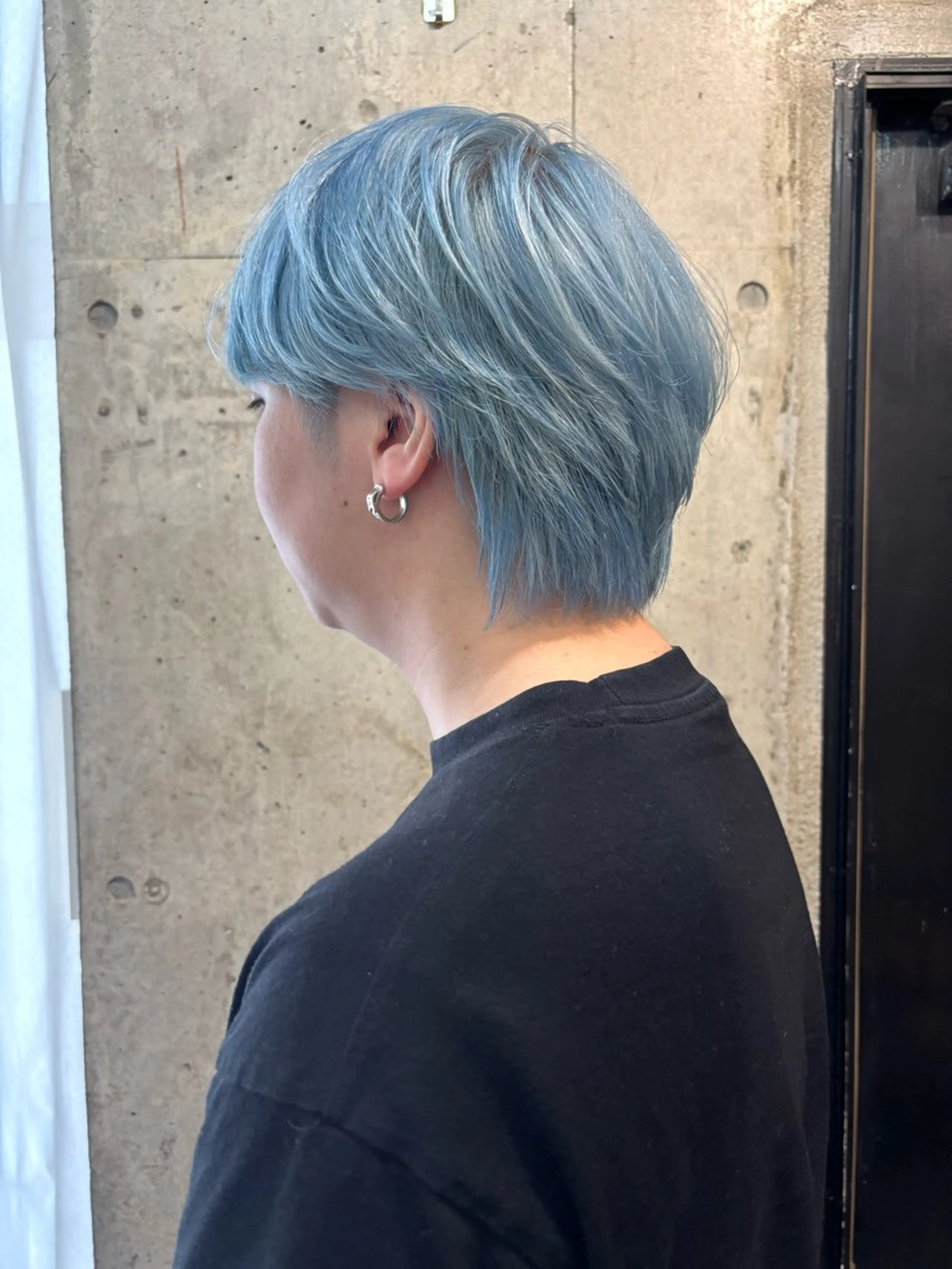 ショート カラー メンズ アクアカラー ブルーカラー ヘアカラー SHOTO ハイトー ン/ブロンドカラーのヘアスタイル