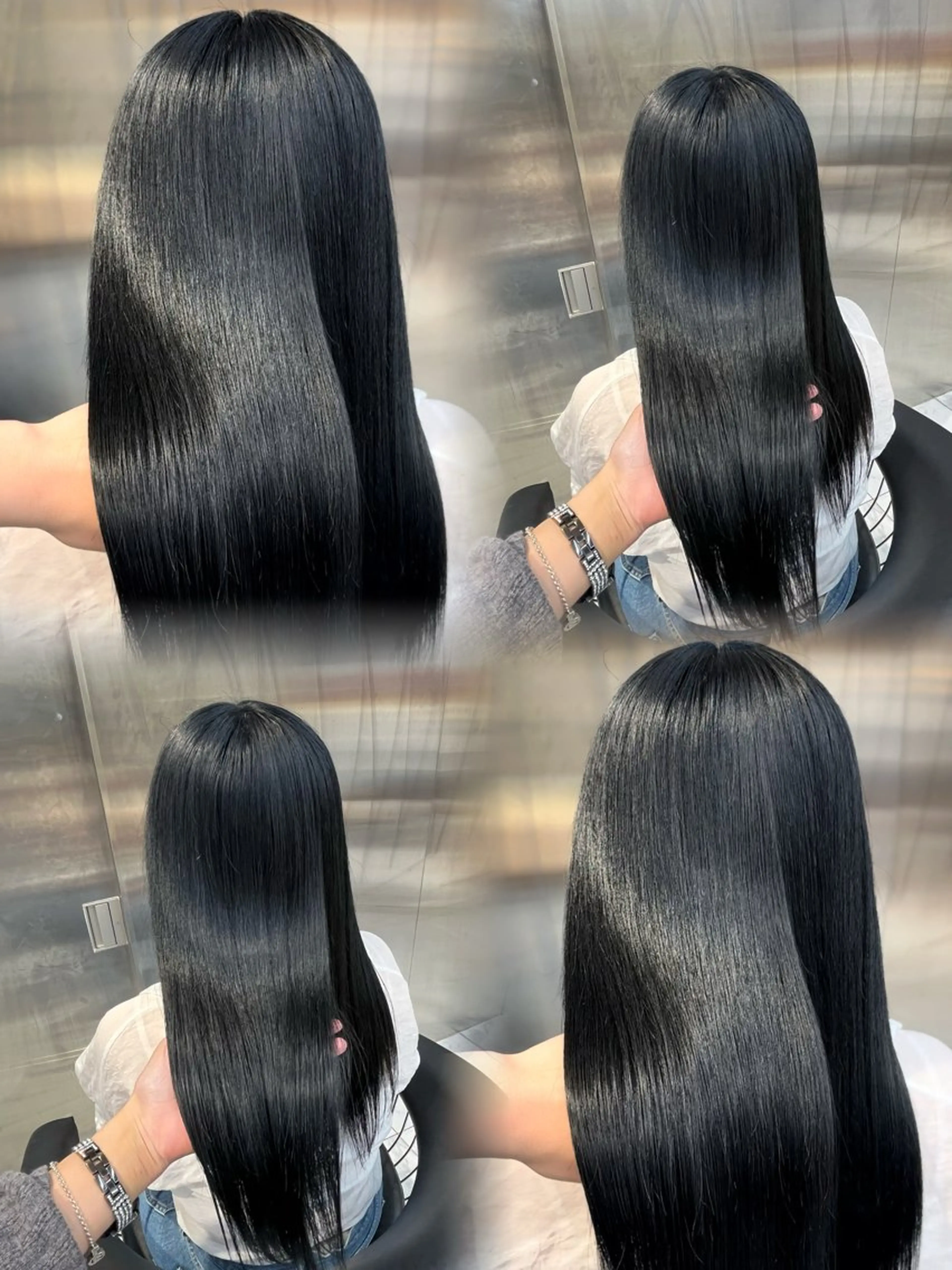 カラー NANAMI／レイヤ ー／ワンホンヘア🩶のヘアスタイル