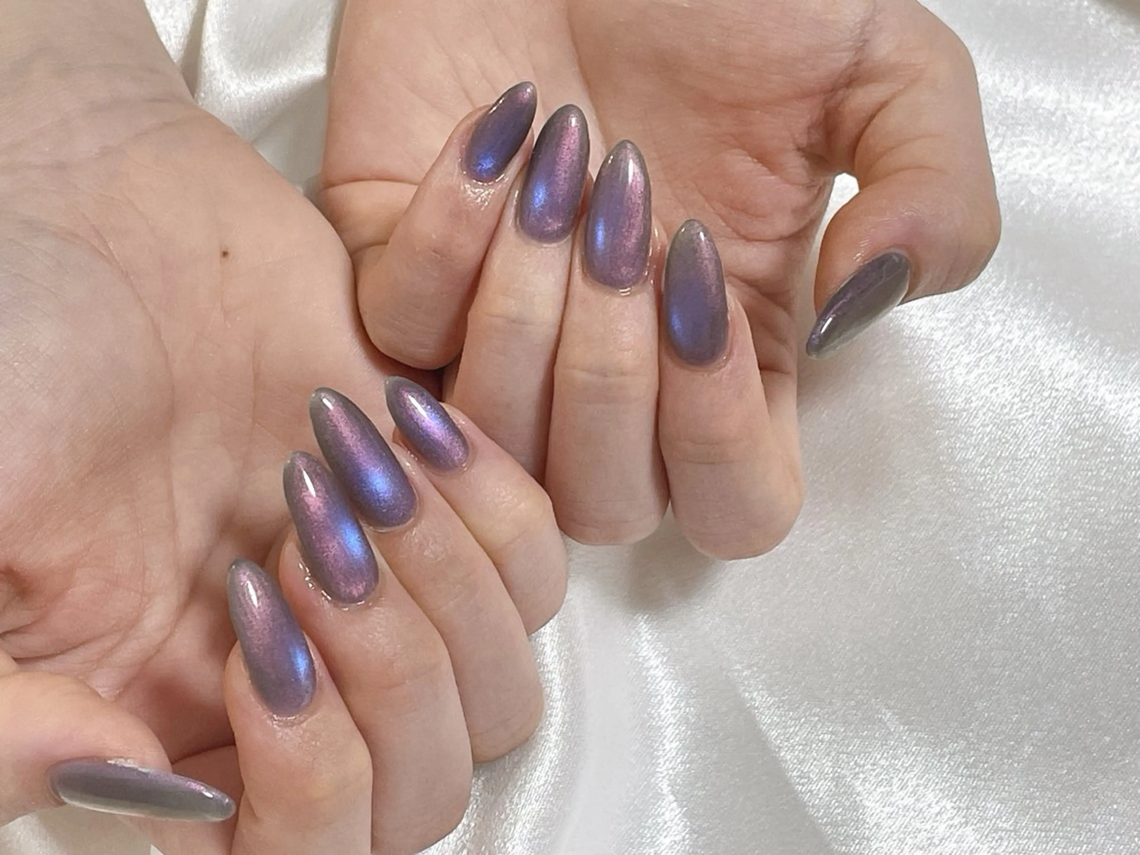 ネイル オーロラネイル 桜ネイル フラワーネイル フットネイル フレンチネイル ハンドネイル mogunail &blowのネイルデザイン