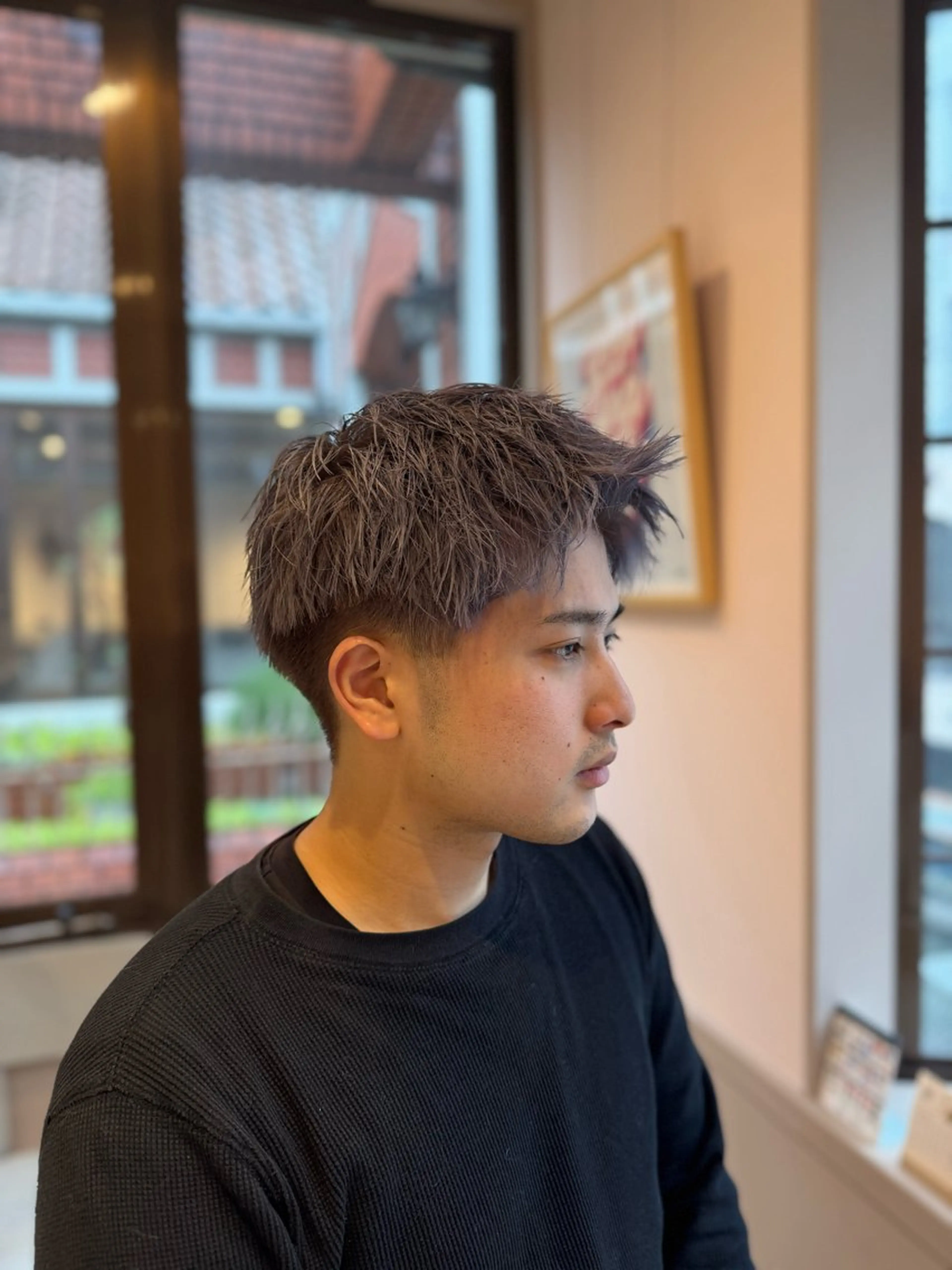 カラー メンズ メンズブリーチ メンズショート ブリーチ ラベンダーカラー シルバー カット ヘアカラー AYATO 'のヘアスタイル