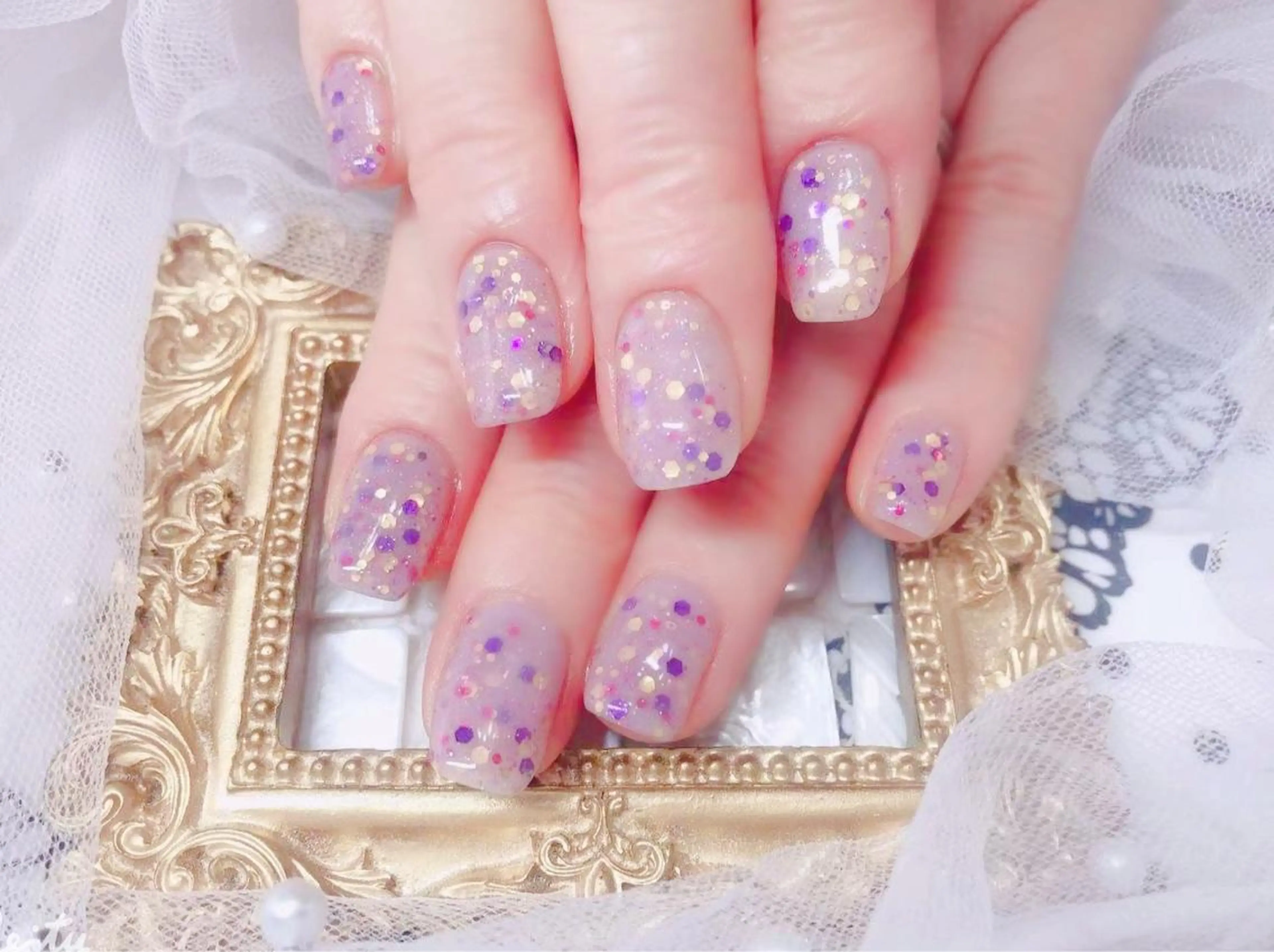 ネイル ハンドネイル マジック ミラーのネイルデザイン