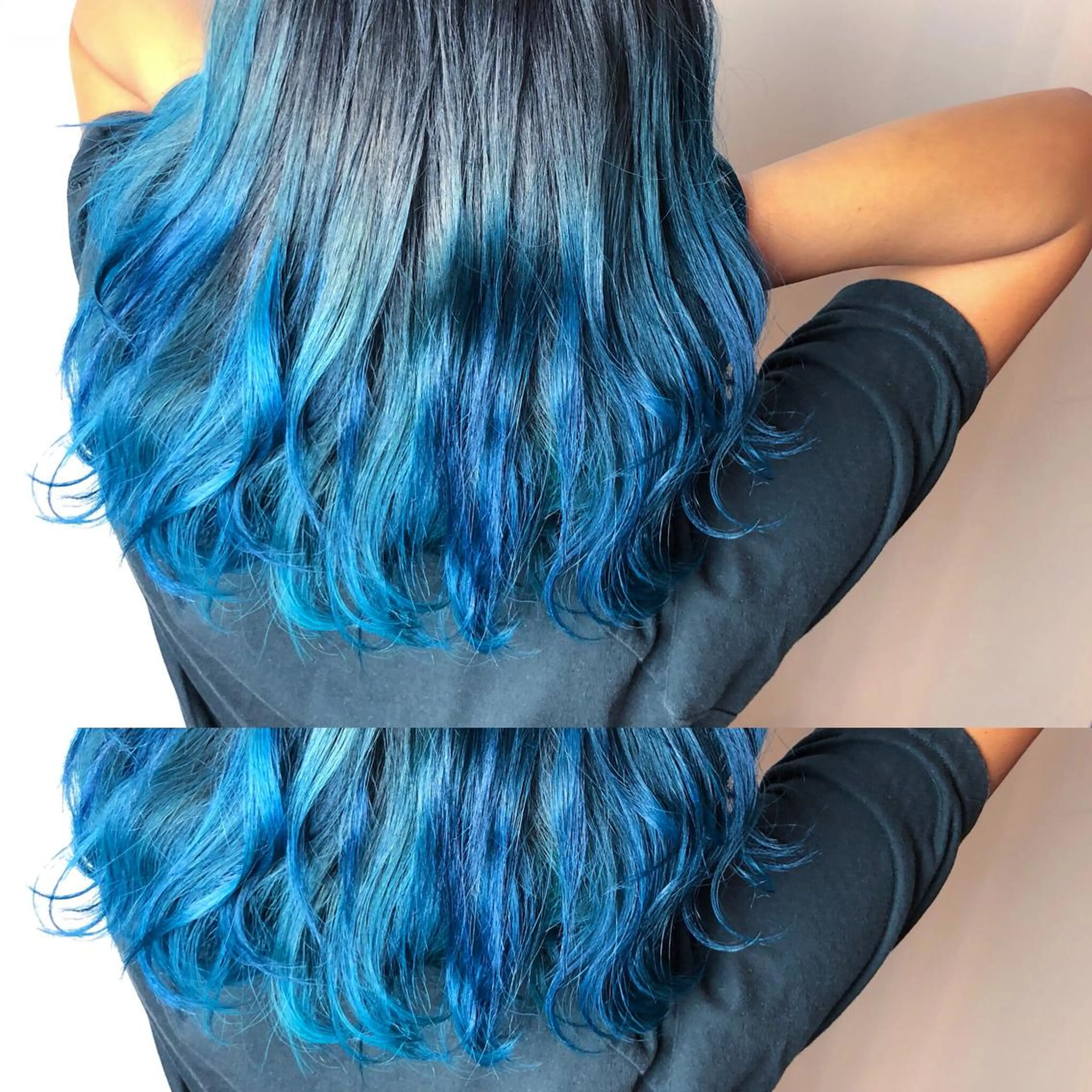 セミロング カラー ブリーチ 髪質改善、エクステ 山口卓哉のヘアスタイル