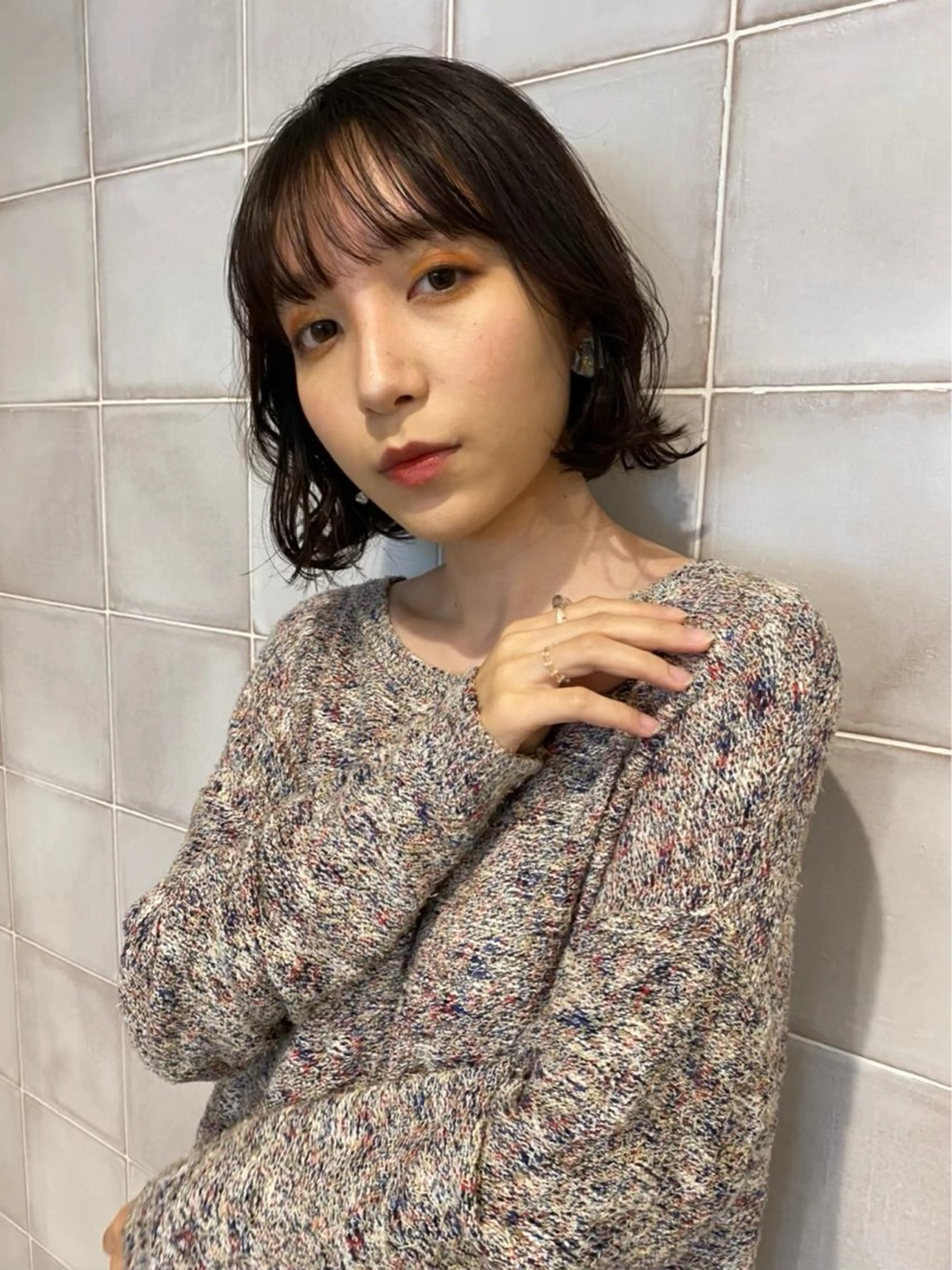 ショート カラー ヘアカラー シモヤ ルカのヘアスタイル